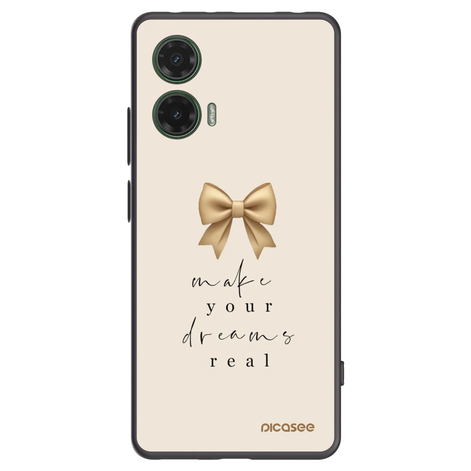 Picasee crna silikonska maskica za Motorola Moto G35 5G - Golden Dream