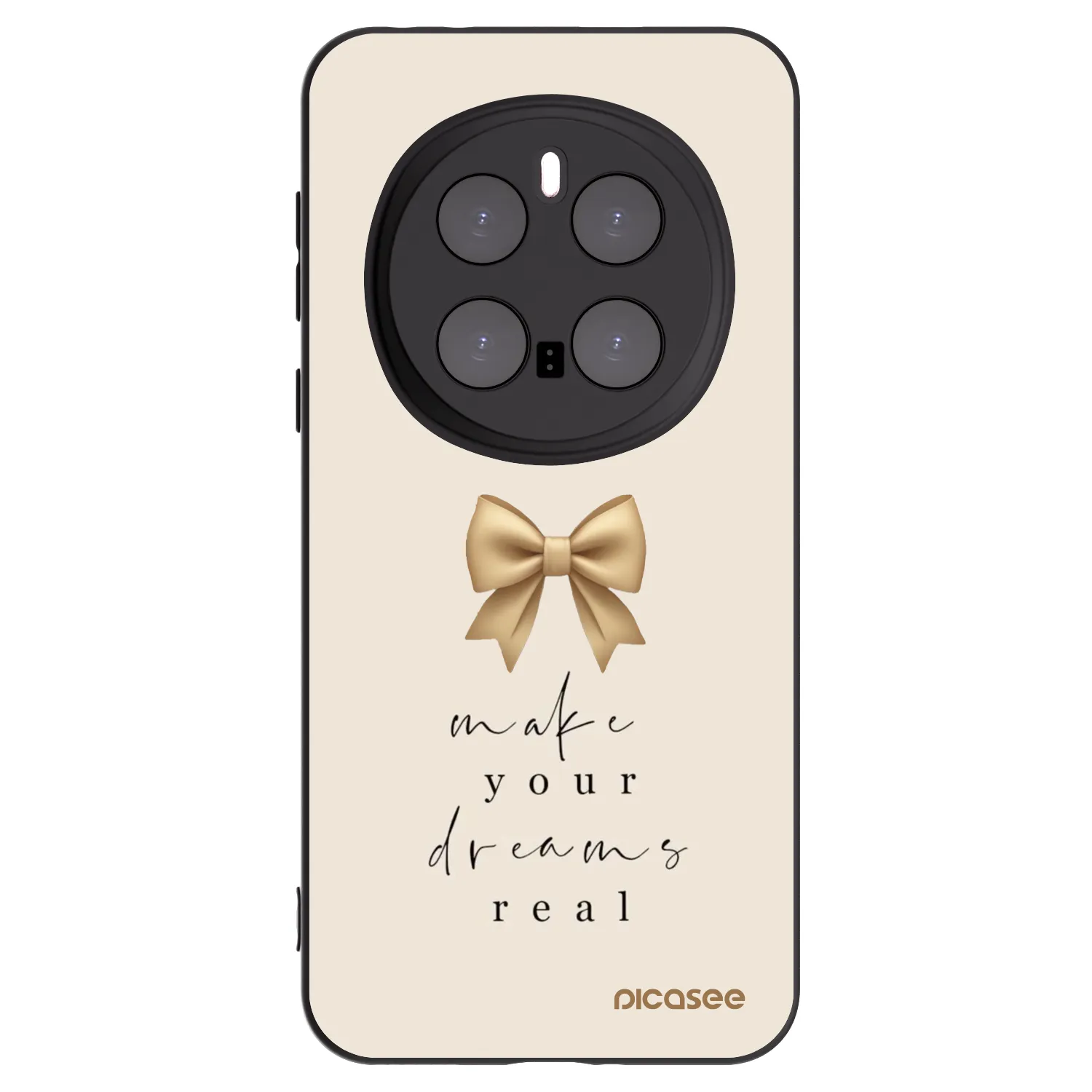 Picasee crna silikonska maskica za Honor Magic7 Pro 5G - Golden Dream