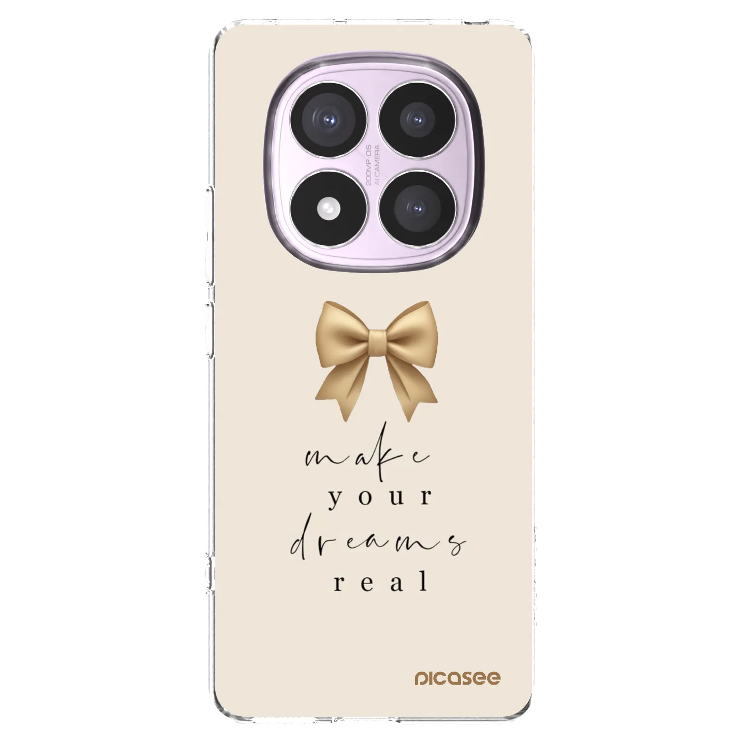 Picasee silikonska prozirna maskica za Xiaomi Redmi Note 14 Pro 4G - Golden Dream