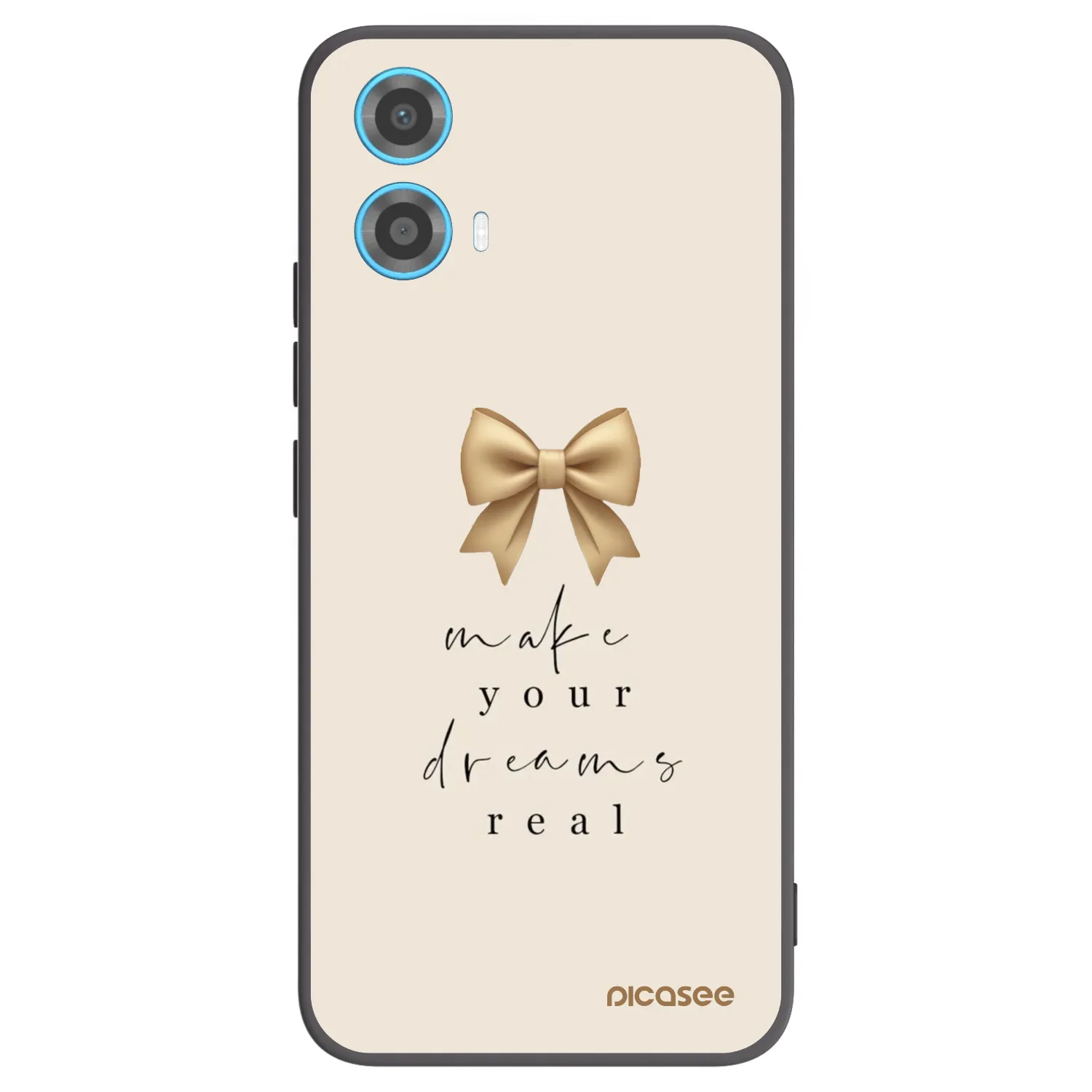 Picasee crna silikonska maskica za Motorola Moto G34 5G - Golden Dream