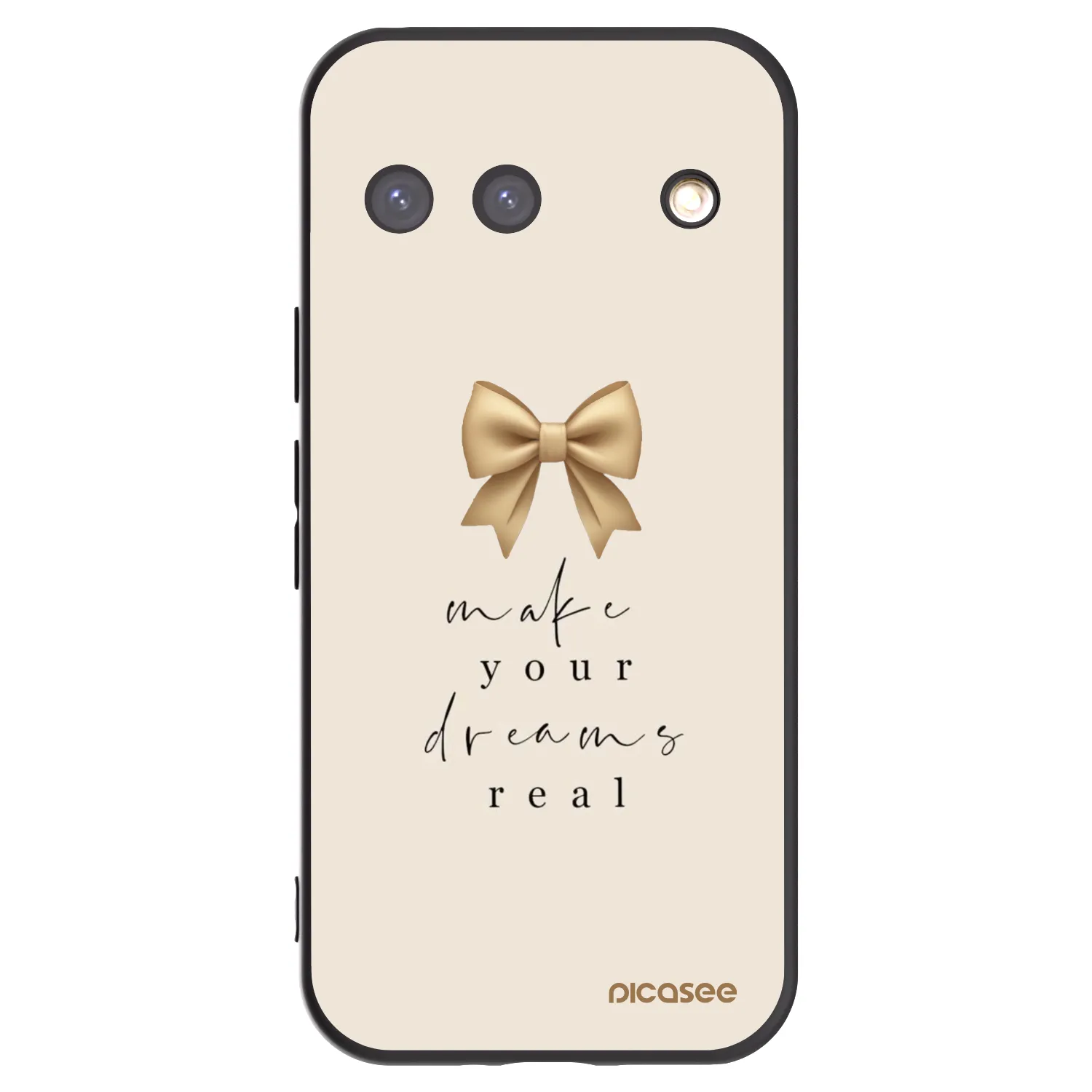 Picasee crna silikonska maskica za Google Pixel 9 - Golden Dream