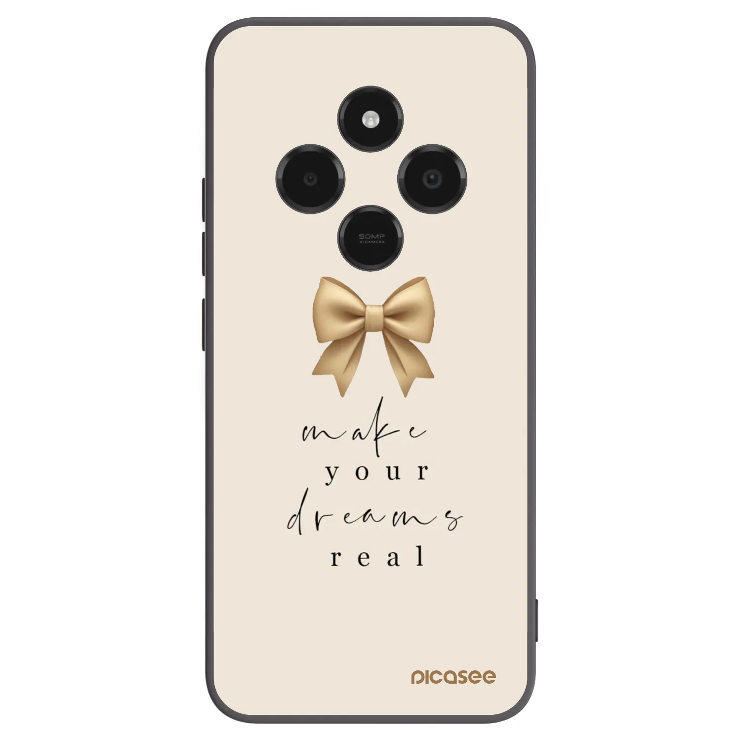 Picasee crna silikonska maskica za Xiaomi Poco C75 - Golden Dream