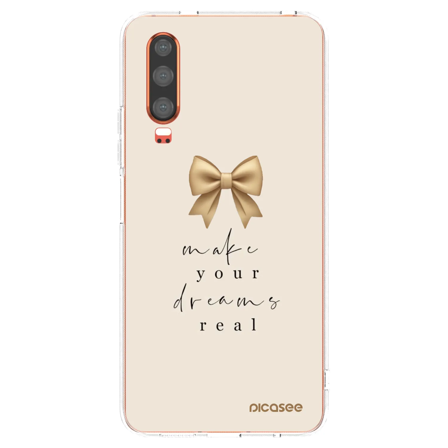 Picasee silikonska prozirna maskica za Huawei P30 - Golden Dream