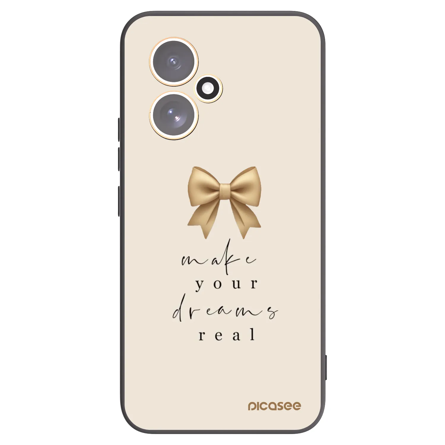 Picasee crna silikonska maskica za Honor 400 5G - Golden Dream