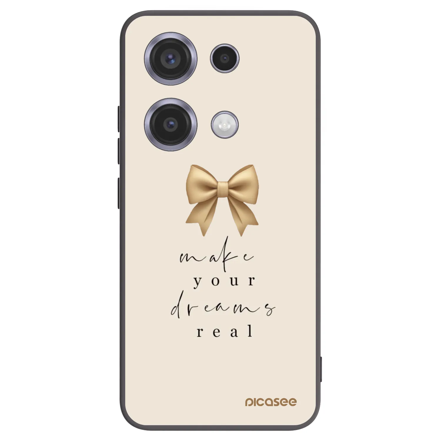 Picasee crna silikonska maskica za Xiaomi Redmi Note 14S - Golden Dream
