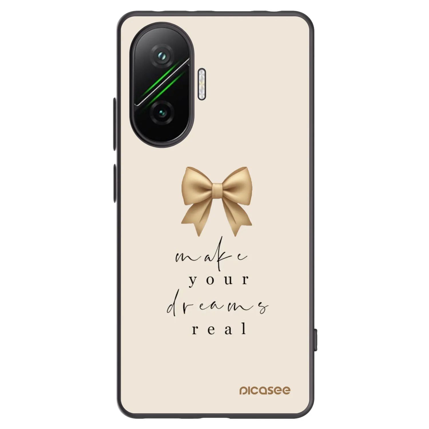 Picasee crna silikonska maskica za Xiaomi Poco F7 5G - Golden Dream