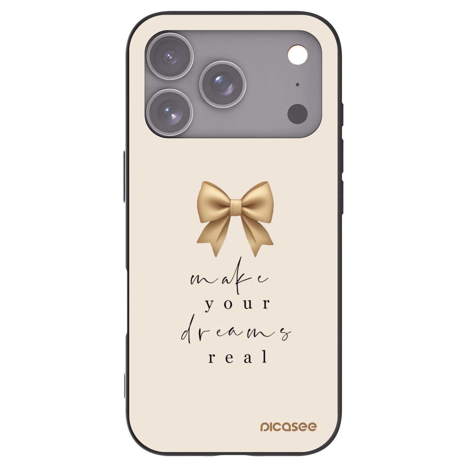 Picasee crna silikonska maskica za Apple iPhone 17 Pro - Golden Dream