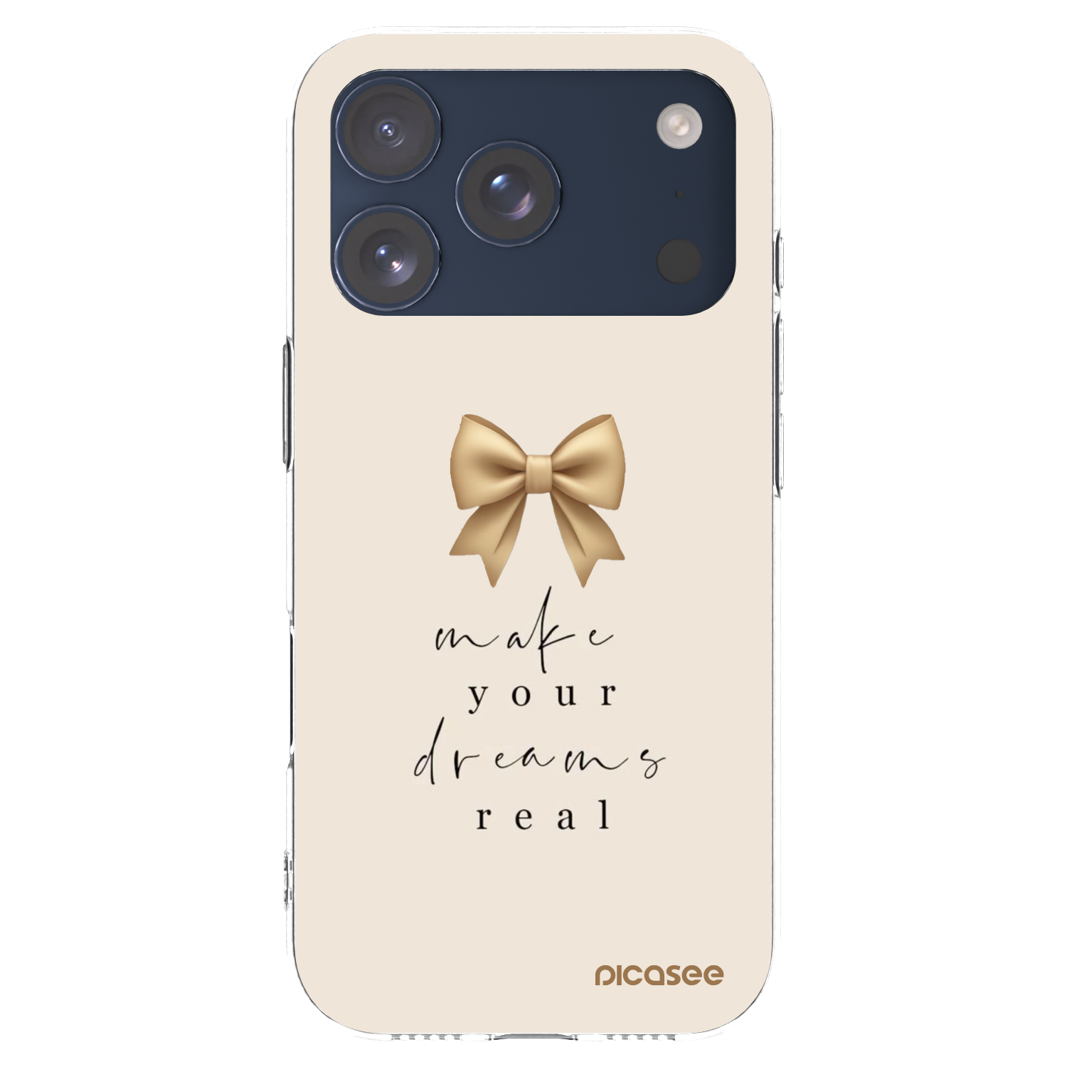 Picasee silikonska prozirna maskica za Apple iPhone 17 Pro - Golden Dream