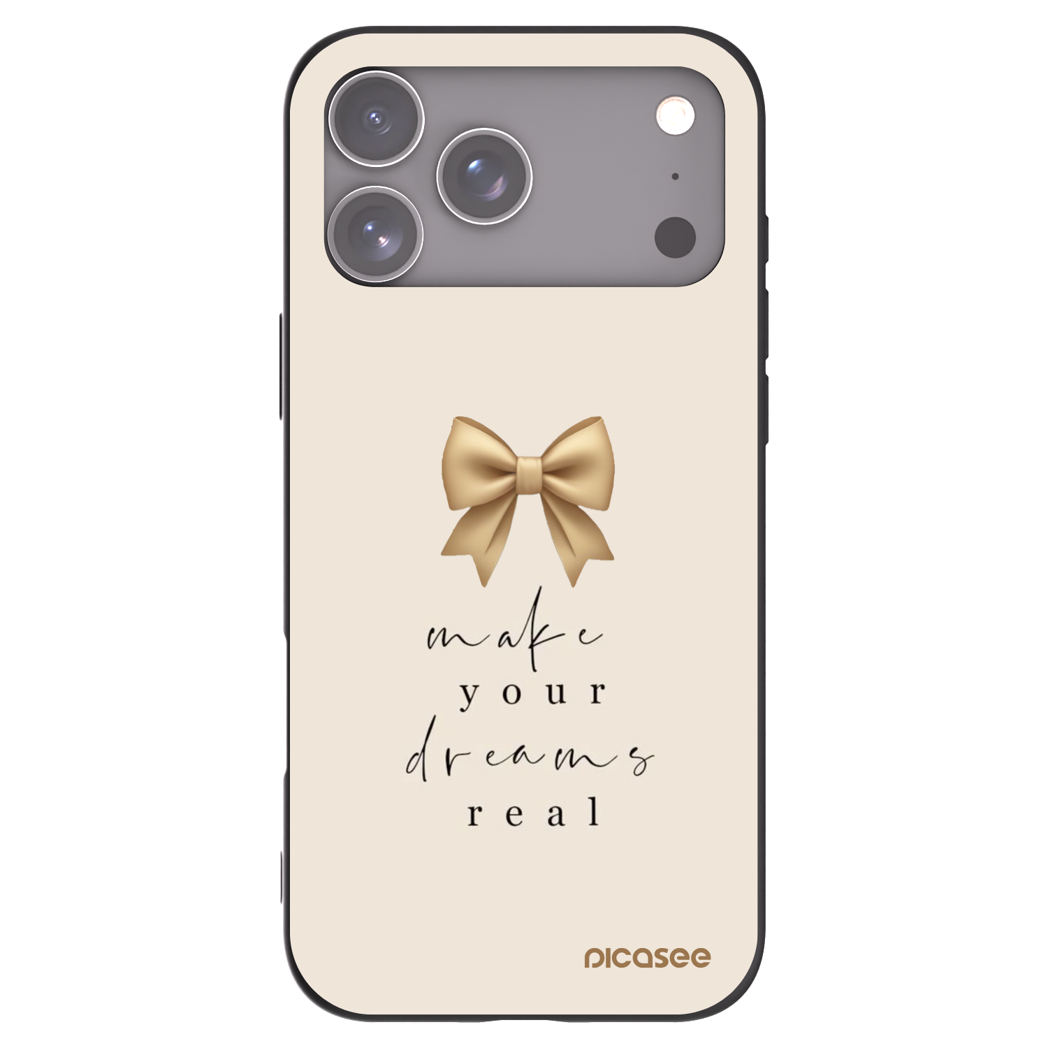 Picasee crna silikonska maskica za Apple iPhone 17 Pro Max - Golden Dream