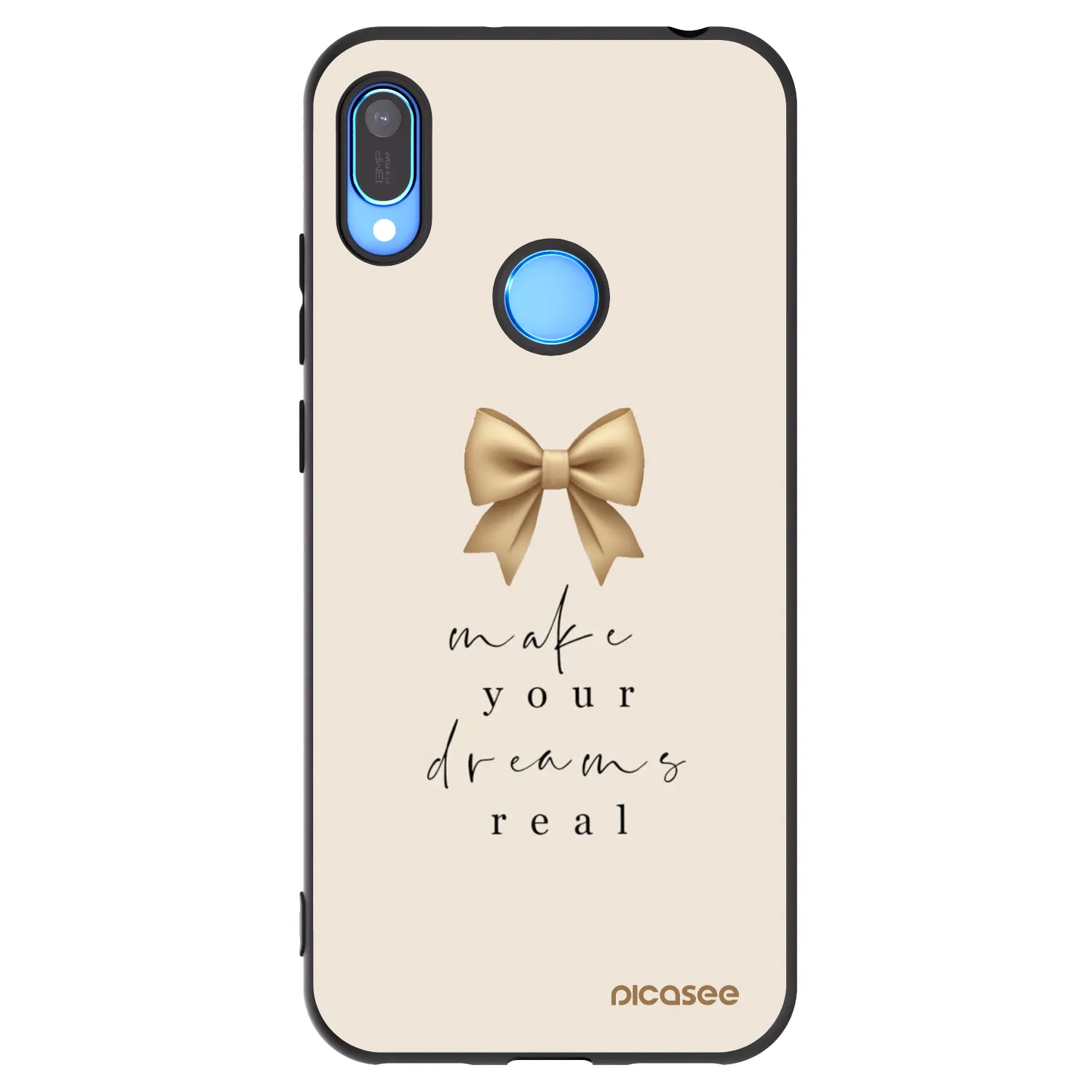 Picasee crna silikonska maskica za Huawei Y6 2019 - Golden Dream