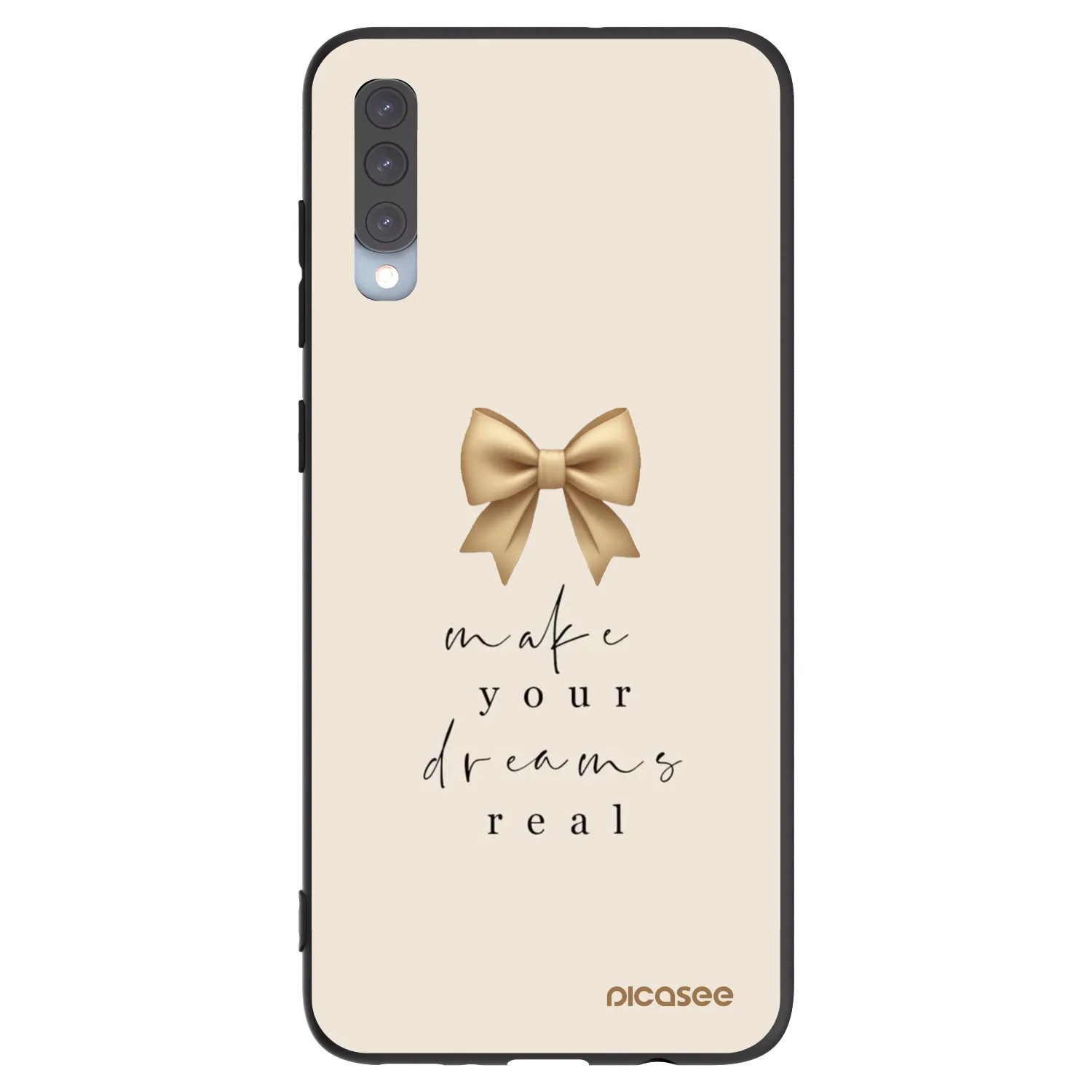Picasee crna silikonska maskica za Samsung Galaxy A70 A705F - Golden Dream