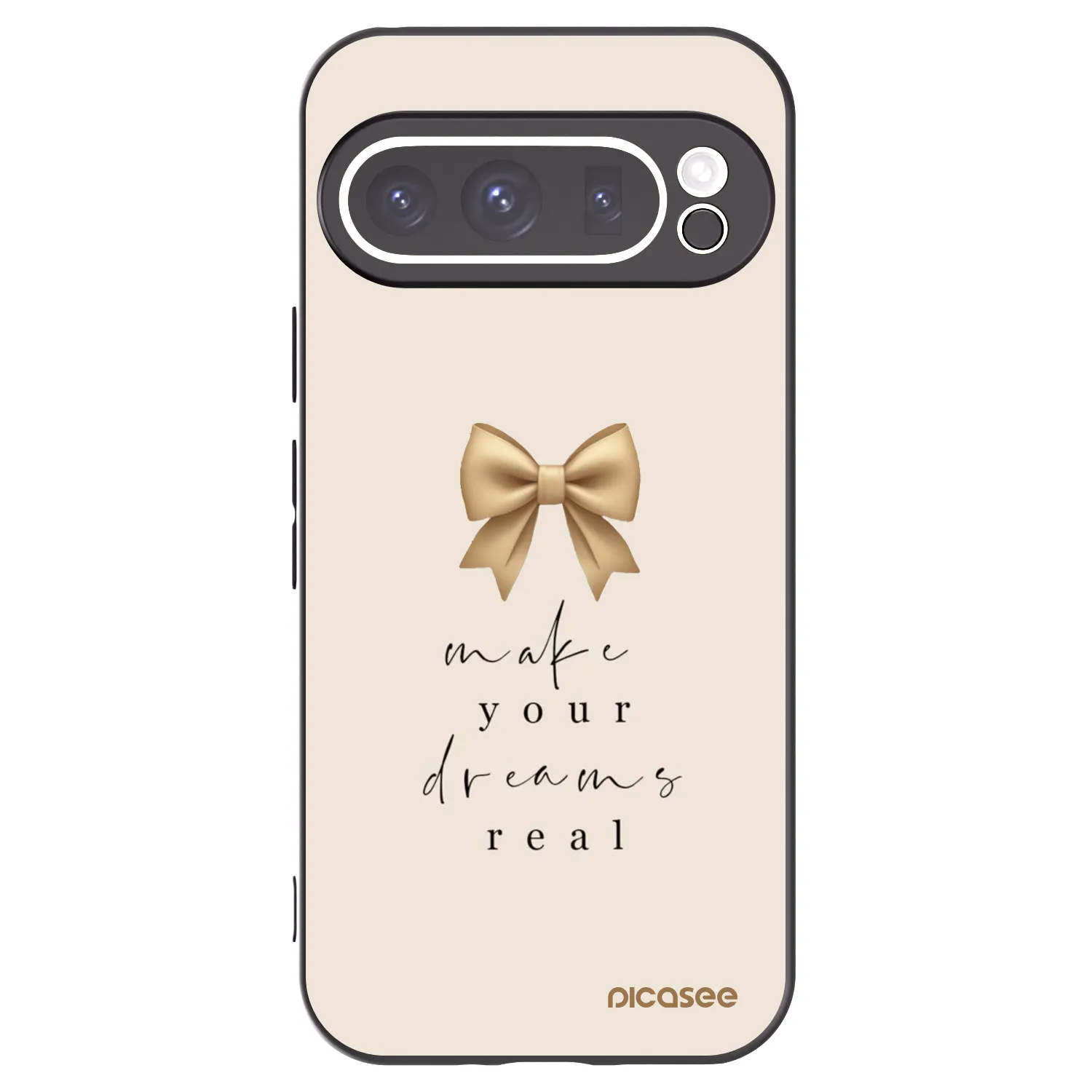 Picasee crna silikonska maskica za Google Pixel 9 Pro XL - Golden Dream