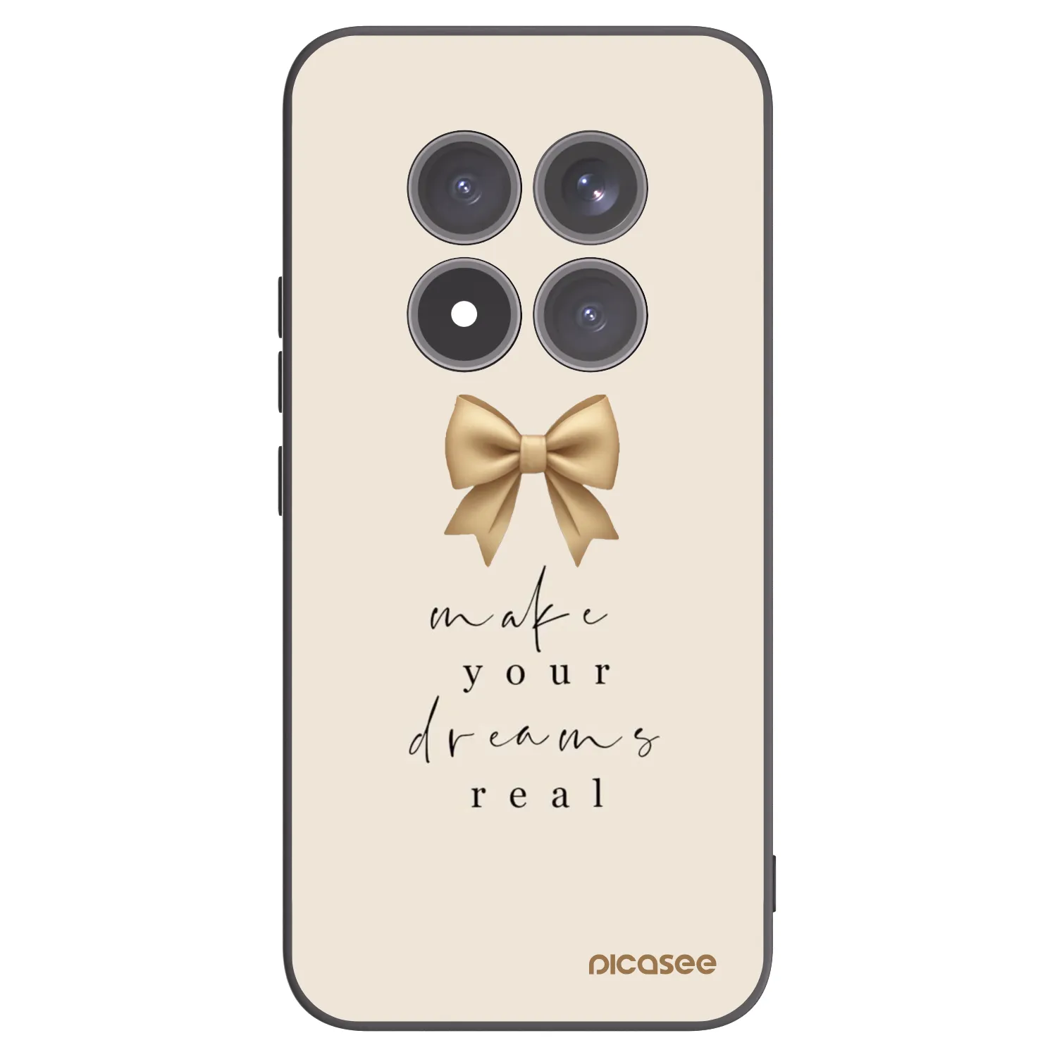 Picasee crna silikonska maskica za Xiaomi Redmi Note 15 Pro+ - Golden Dream