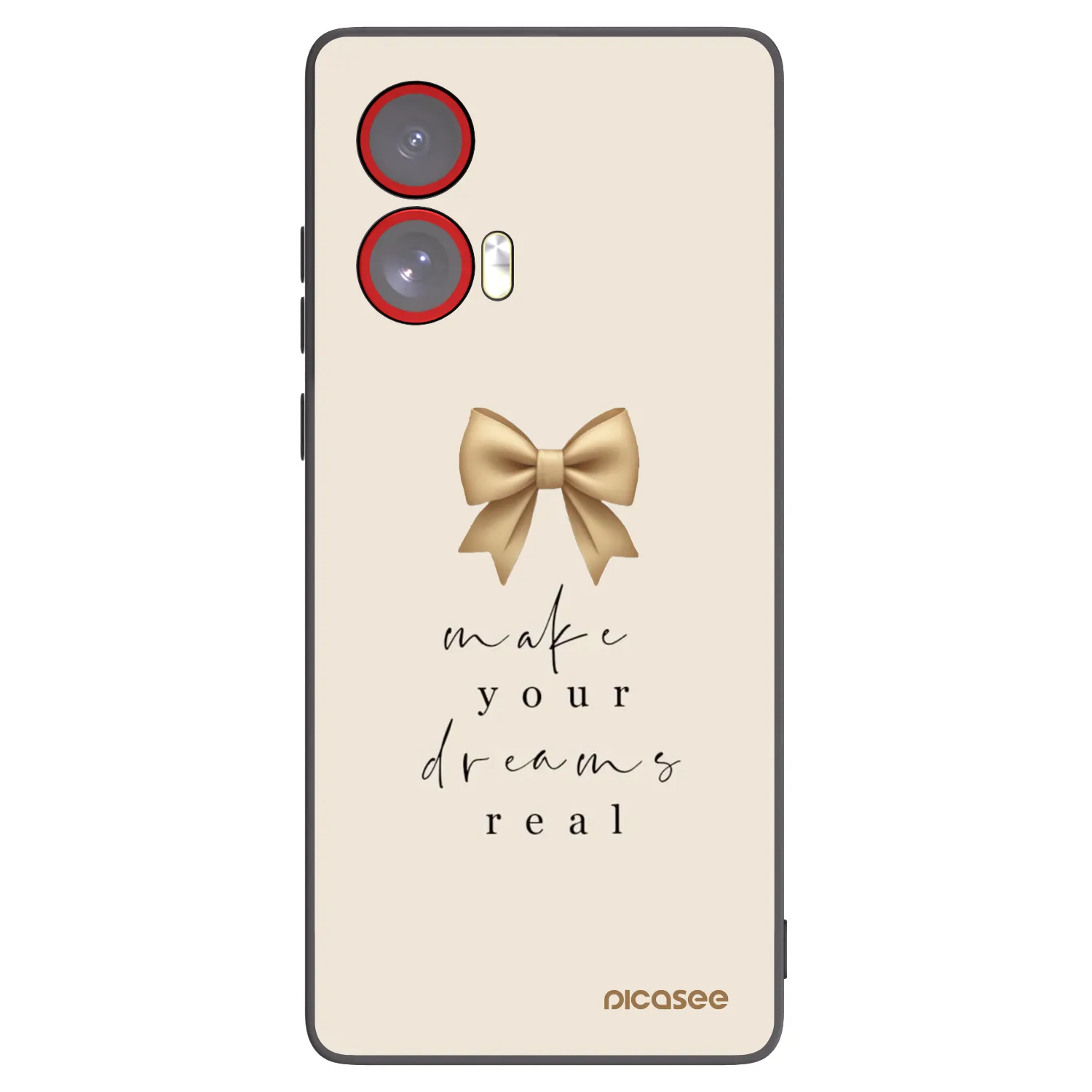 Picasee crna silikonska maskica za Motorola Edge 50 Fusion - Golden Dream
