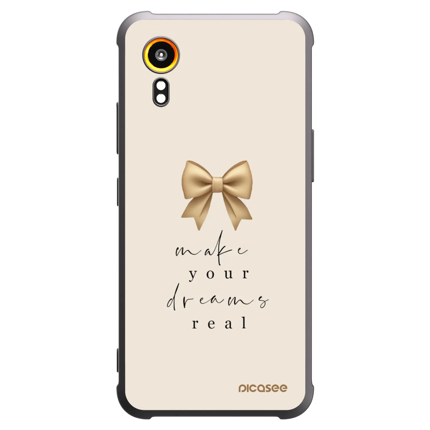Picasee crna silikonska maskica za Samsung Galaxy Xcover 7 - Golden Dream
