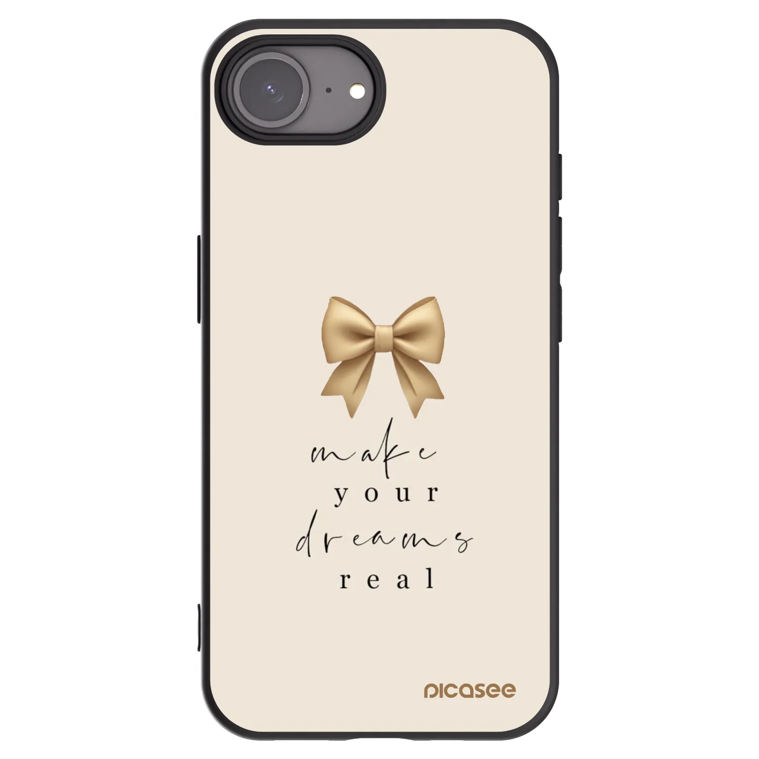 Picasee crna silikonska maskica za Apple iPhone 17e - Golden Dream