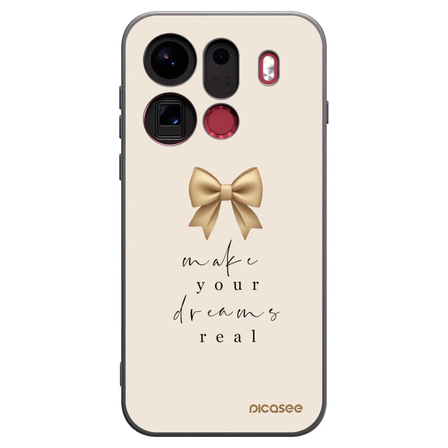 Picasee crna silikonska maskica za OPPO Find X9 Pro - Golden Dream