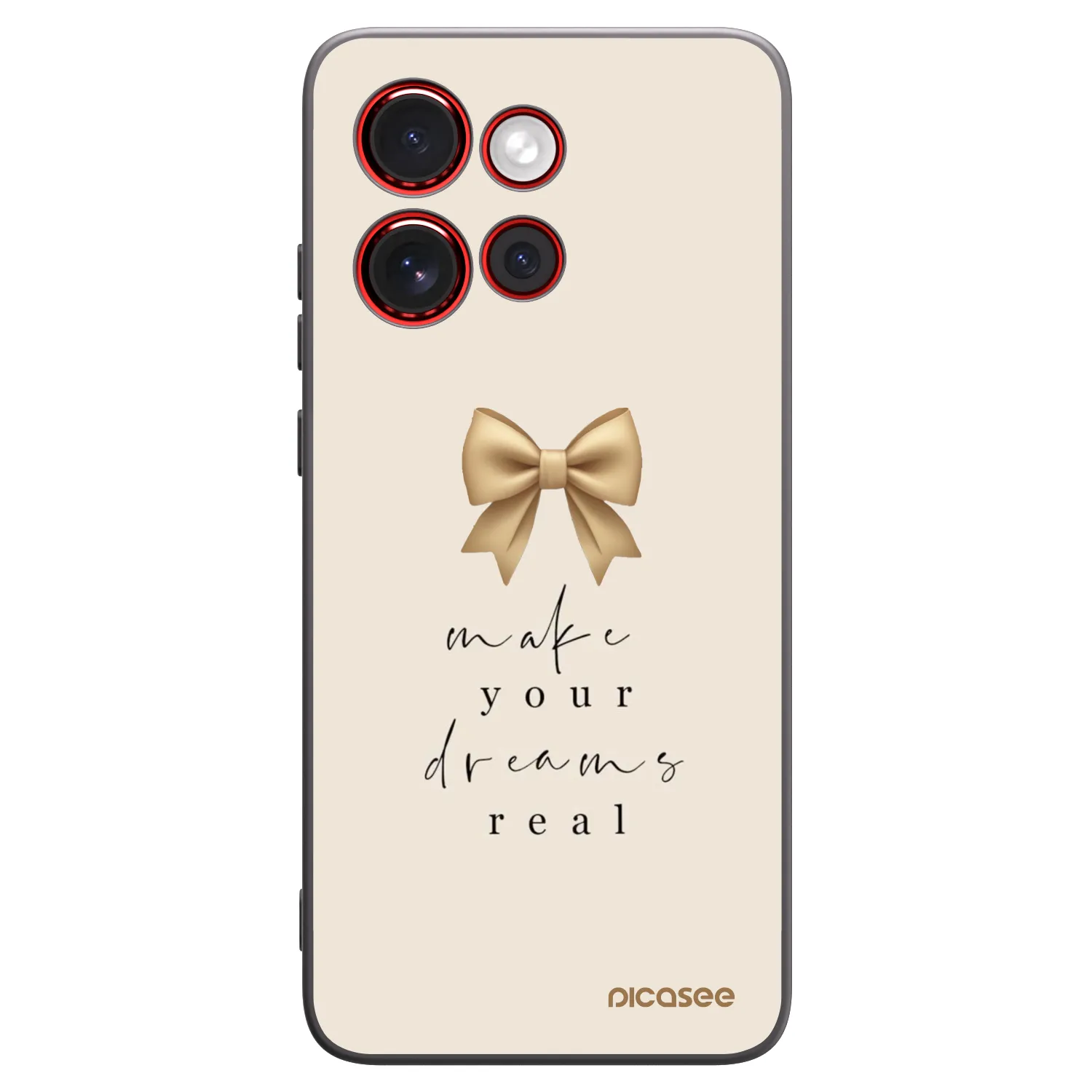 Picasee crna silikonska maskica za Motorola Edge 60 Neo 5G - Golden Dream