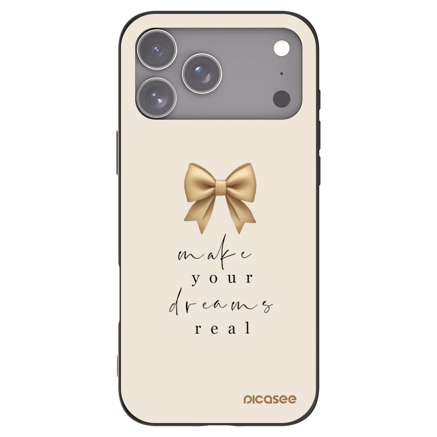 Picasee crna silikonska maskica za Apple iPhone 18 Pro Max - Golden Dream