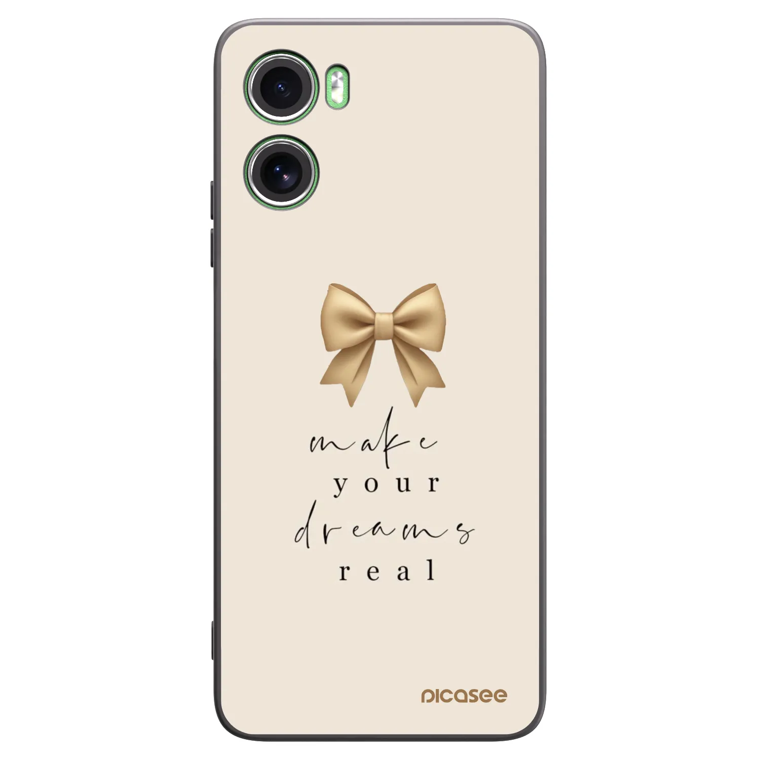 Picasee crna silikonska maskica za Motorola Moto G06 - Golden Dream