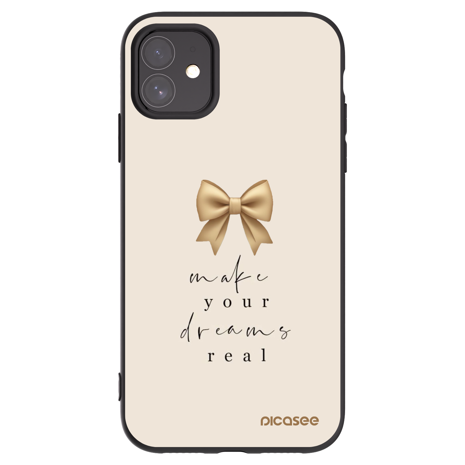Picasee crna silikonska maskica za Apple iPhone 11 - Golden Dream