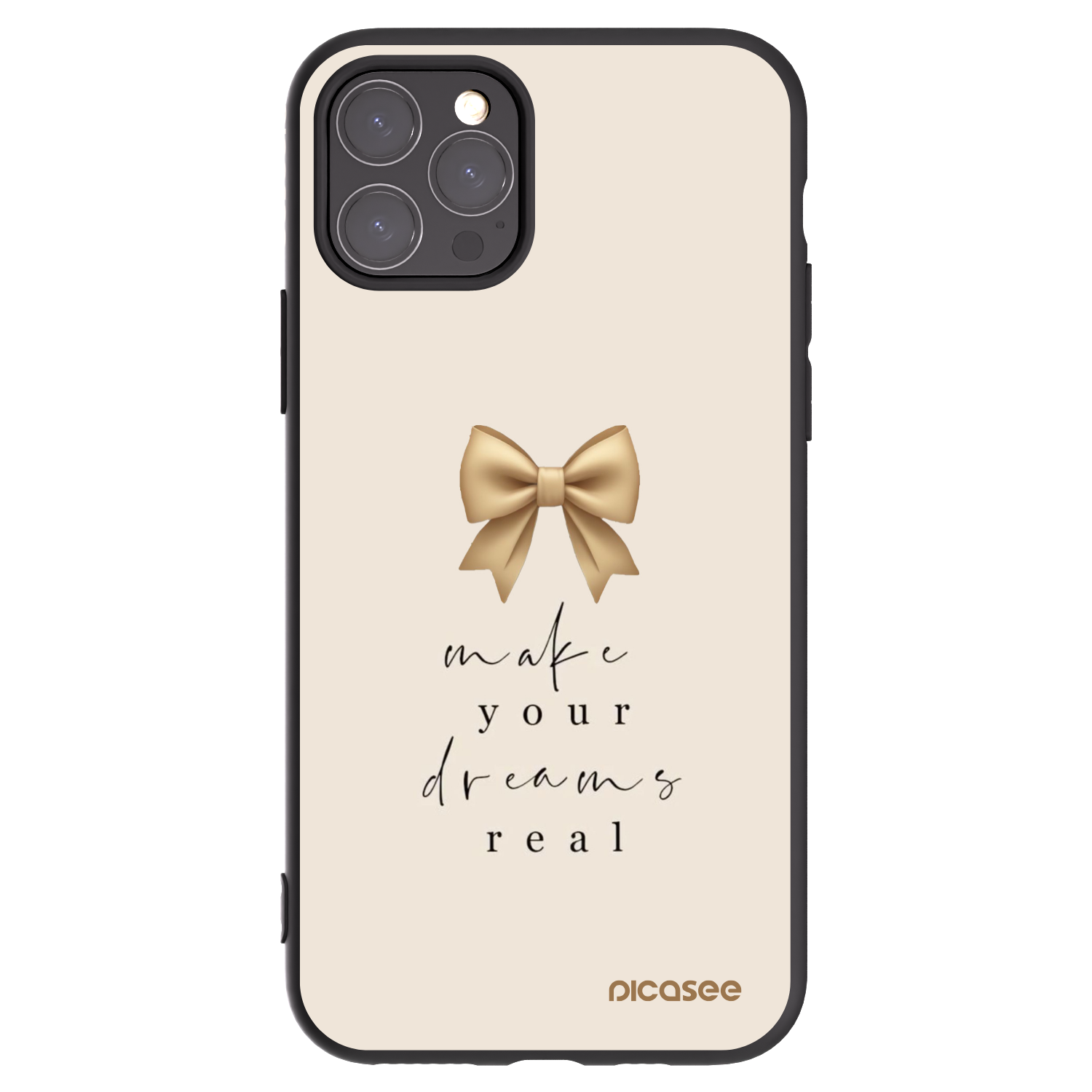 Picasee crna silikonska maskica za Apple iPhone 11 Pro - Golden Dream