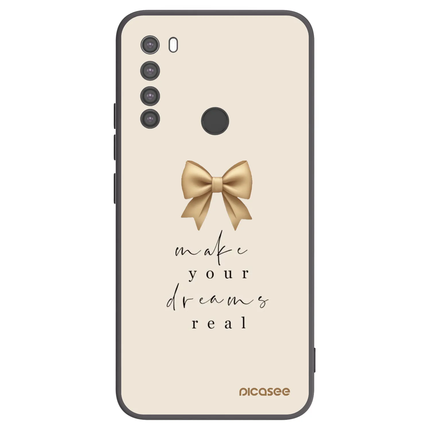 Picasee crna silikonska maskica za Xiaomi Redmi Note 8 - Golden Dream
