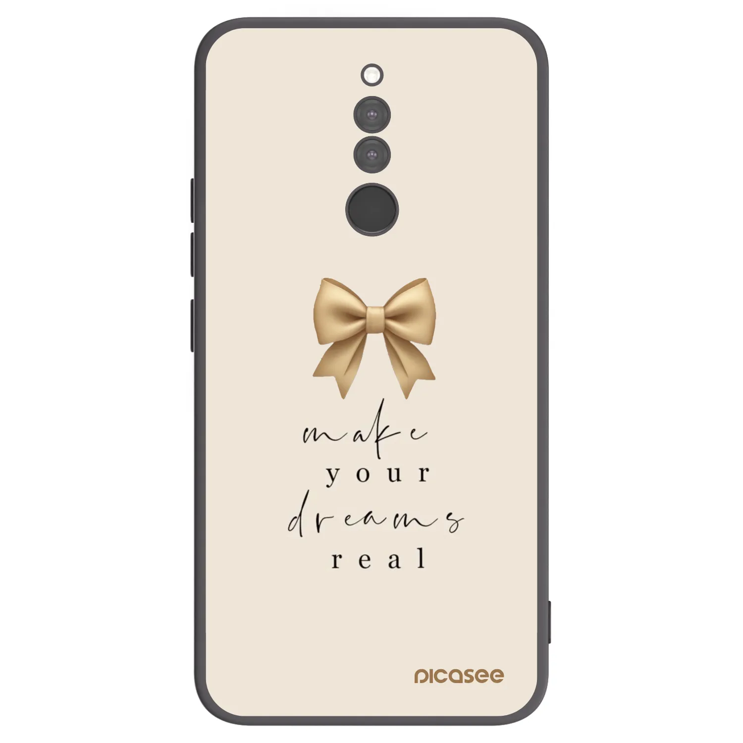 Picasee crna silikonska maskica za Xiaomi Redmi 8 - Golden Dream