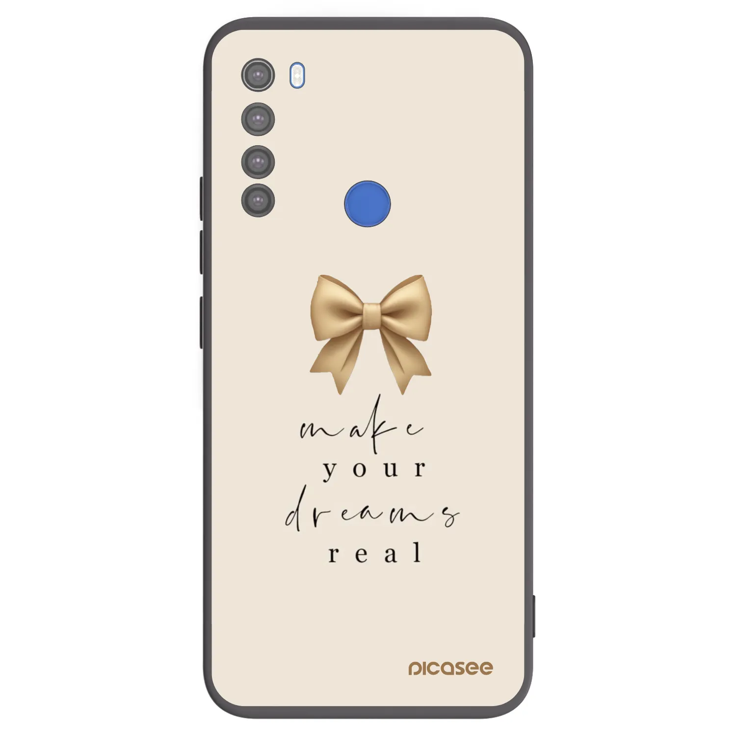 Picasee crna silikonska maskica za Xiaomi Redmi Note 8T - Golden Dream