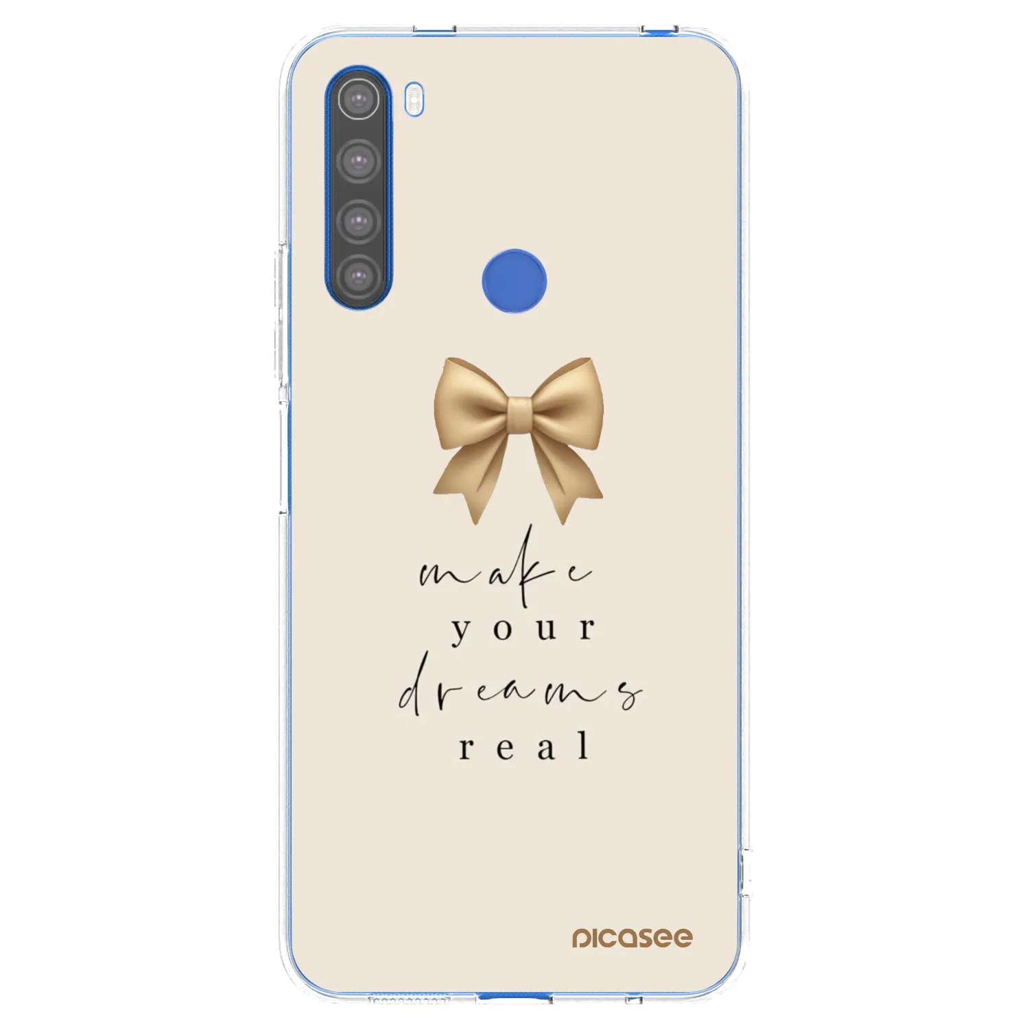 Picasee silikonska prozirna maskica za Xiaomi Redmi Note 8T - Golden Dream