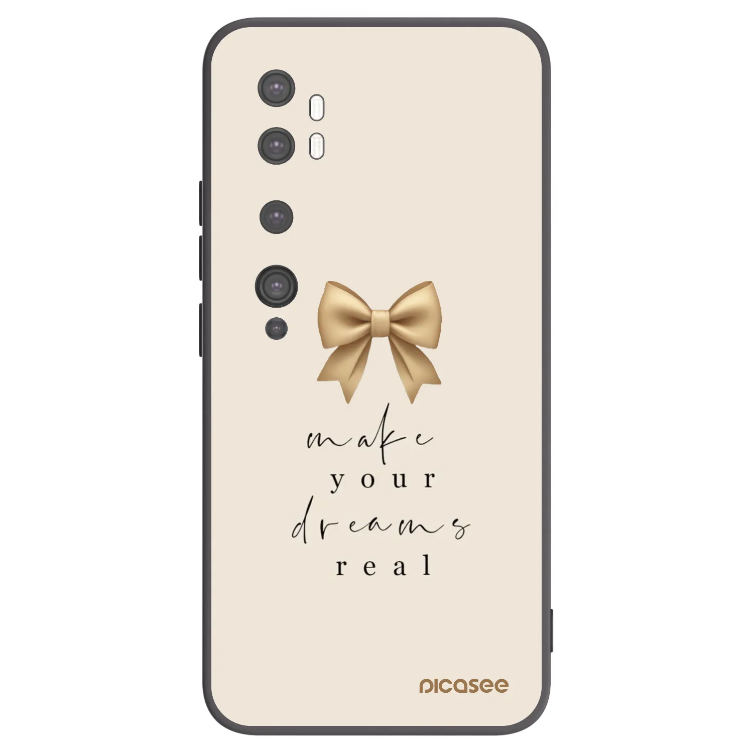 Picasee crna silikonska maskica za Xiaomi Mi Note 10 (Pro) - Golden Dream