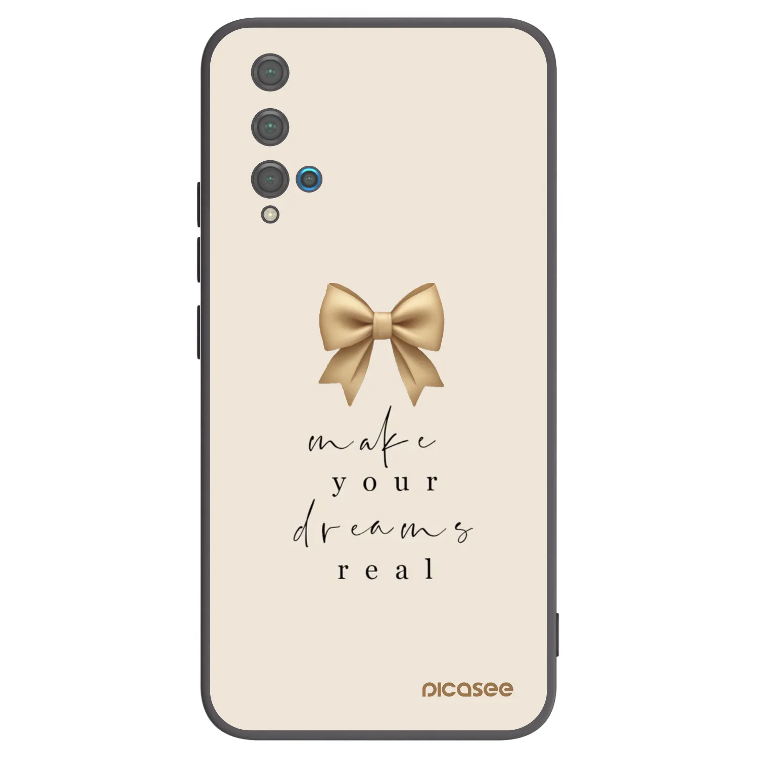 Picasee crna silikonska maskica za Huawei Nova 5T - Golden Dream