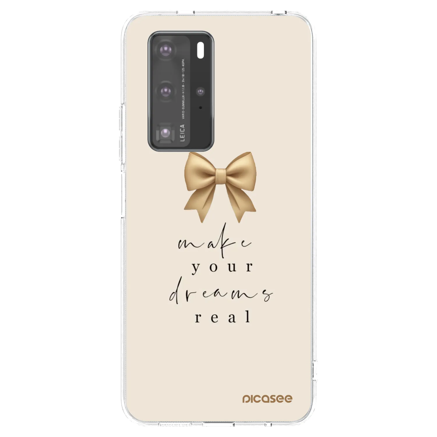 Picasee silikonska prozirna maskica za Huawei P40 Pro - Golden Dream