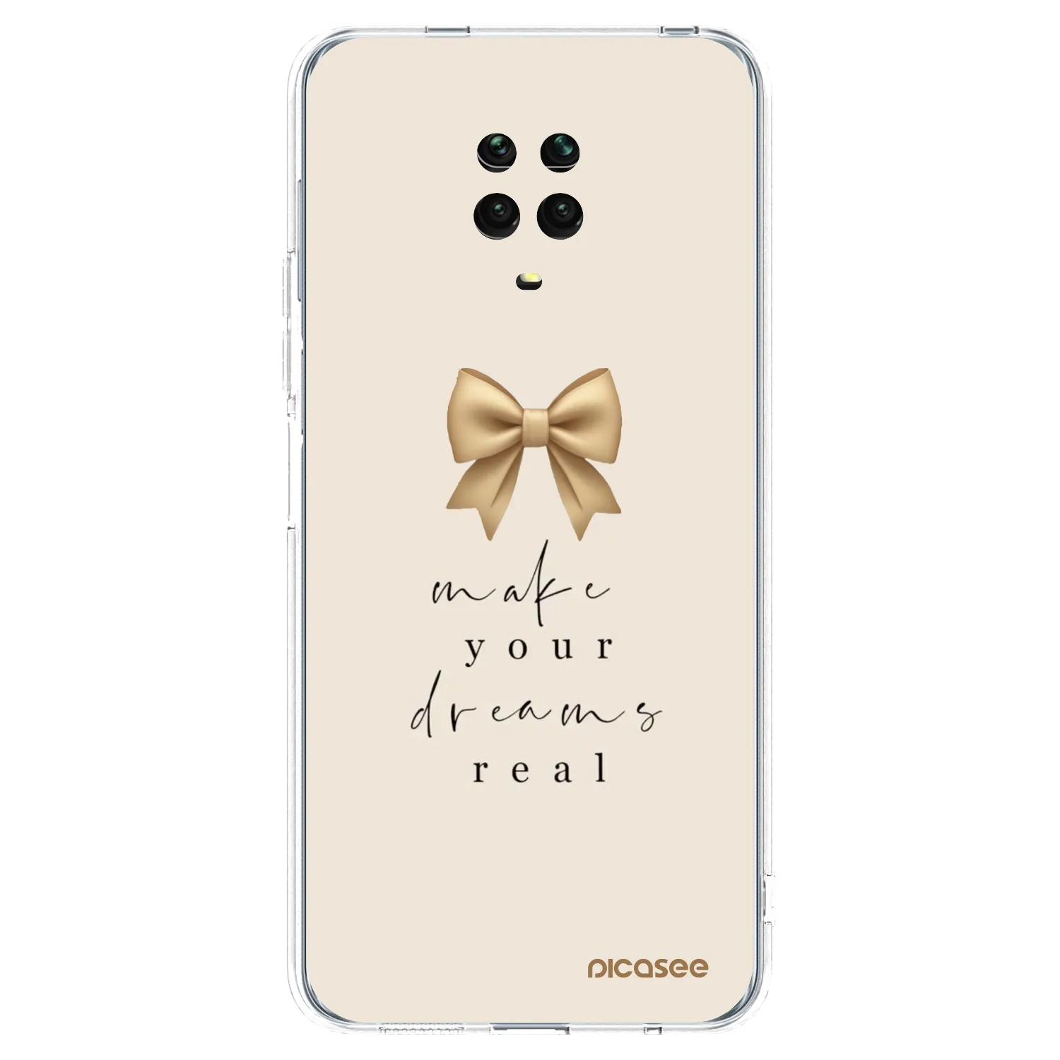 Picasee silikonska prozirna maskica za Xiaomi Redmi Note 9 Pro - Golden Dream