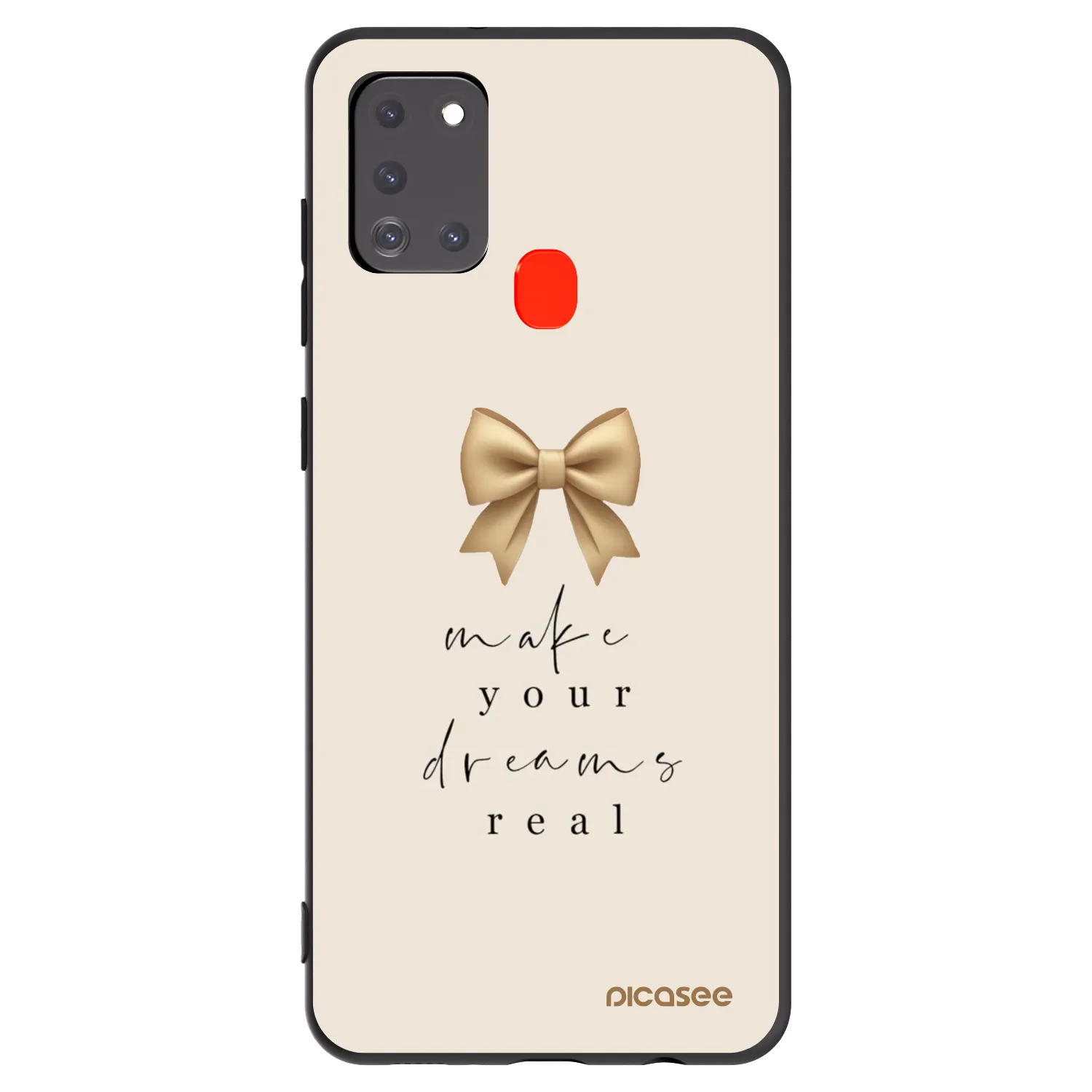 Picasee crna silikonska maskica za Samsung Galaxy A21s - Golden Dream