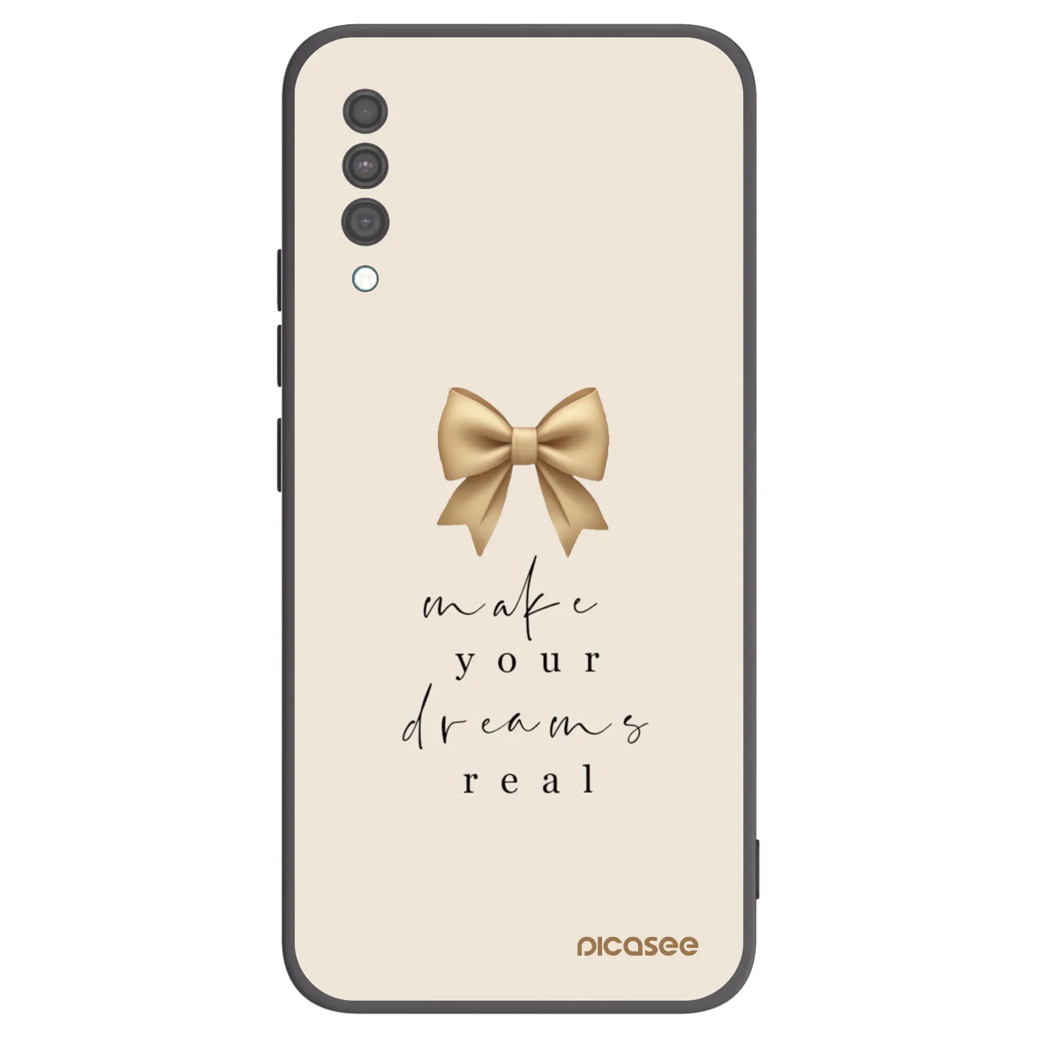 Picasee crna silikonska maskica za Samsung Galaxy A30s A307F - Golden Dream