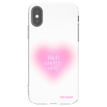 Picasee silikonska prozirna maskica za Apple iPhone X/XS - Rich Energy