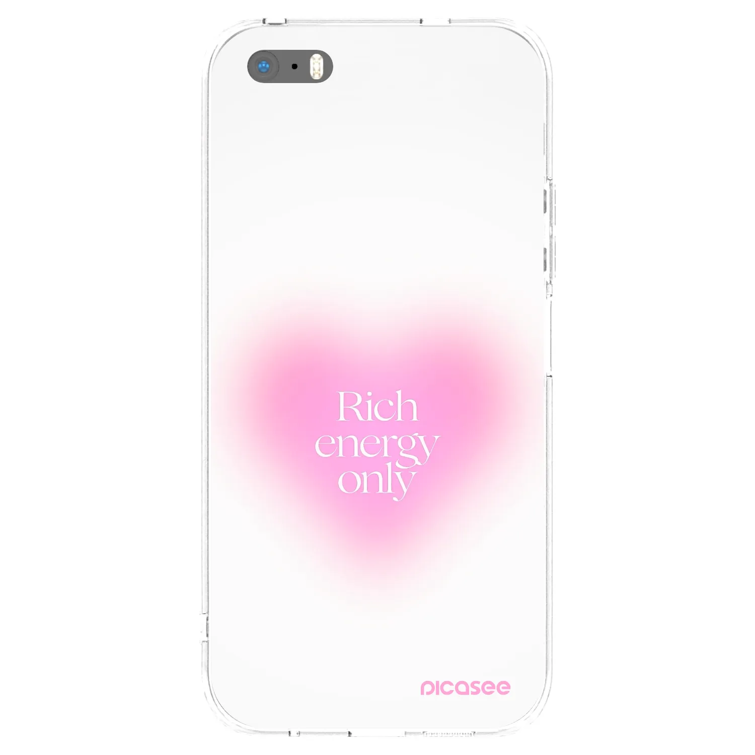 Picasee silikonska prozirna maskica za Apple iPhone 5/5S/SE - Rich Energy