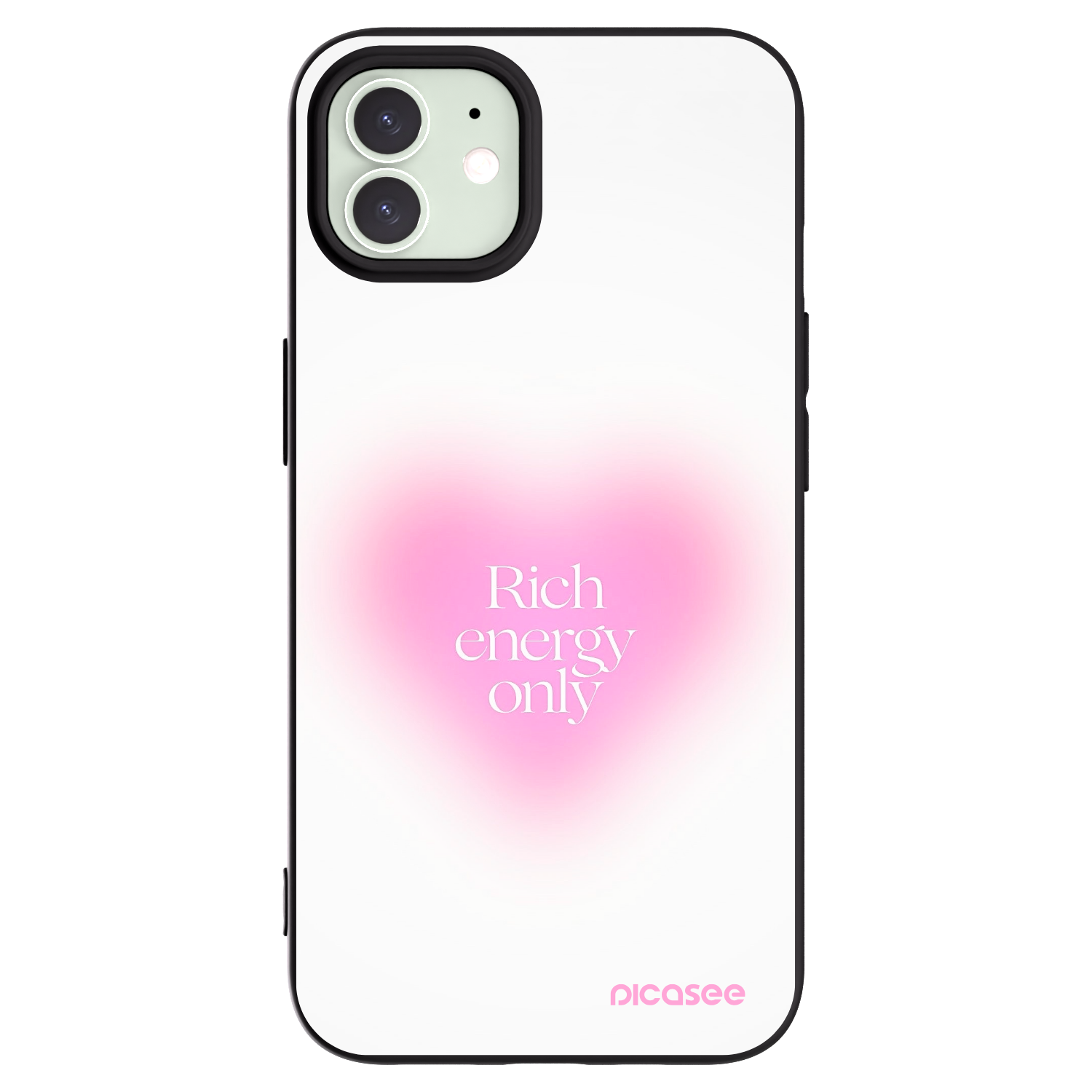 Picasee crna silikonska maskica za Apple iPhone 12 - Rich Energy