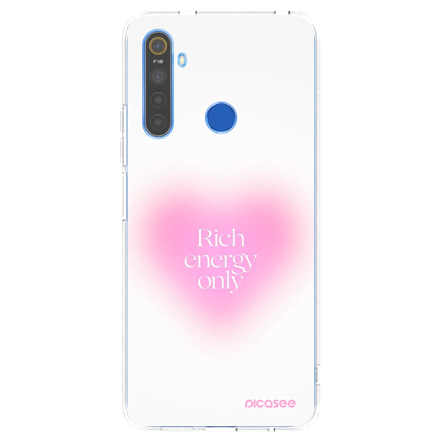 Picasee silikonska prozirna maskica za Realme 5 - Rich Energy