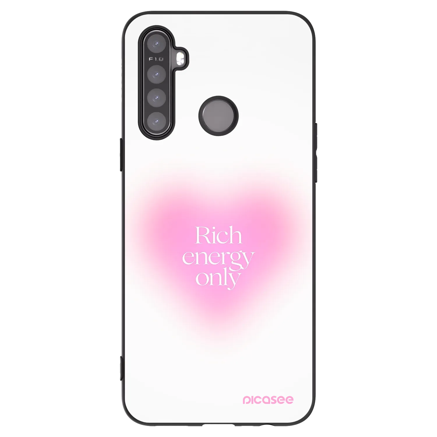 Picasee crna silikonska maskica za Realme 5 - Rich Energy