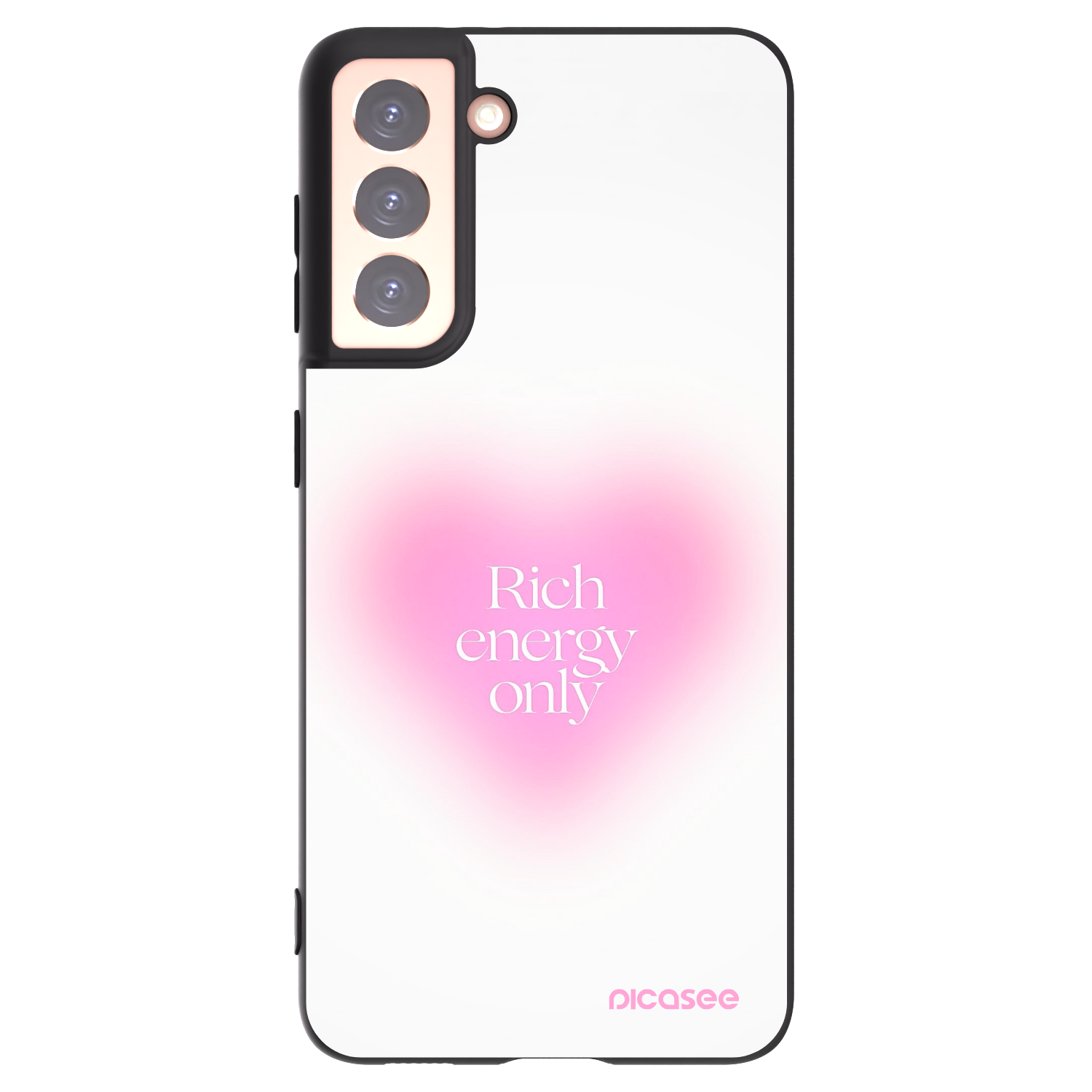 Picasee crna silikonska maskica za Samsung Galaxy S21 5G G991B - Rich Energy