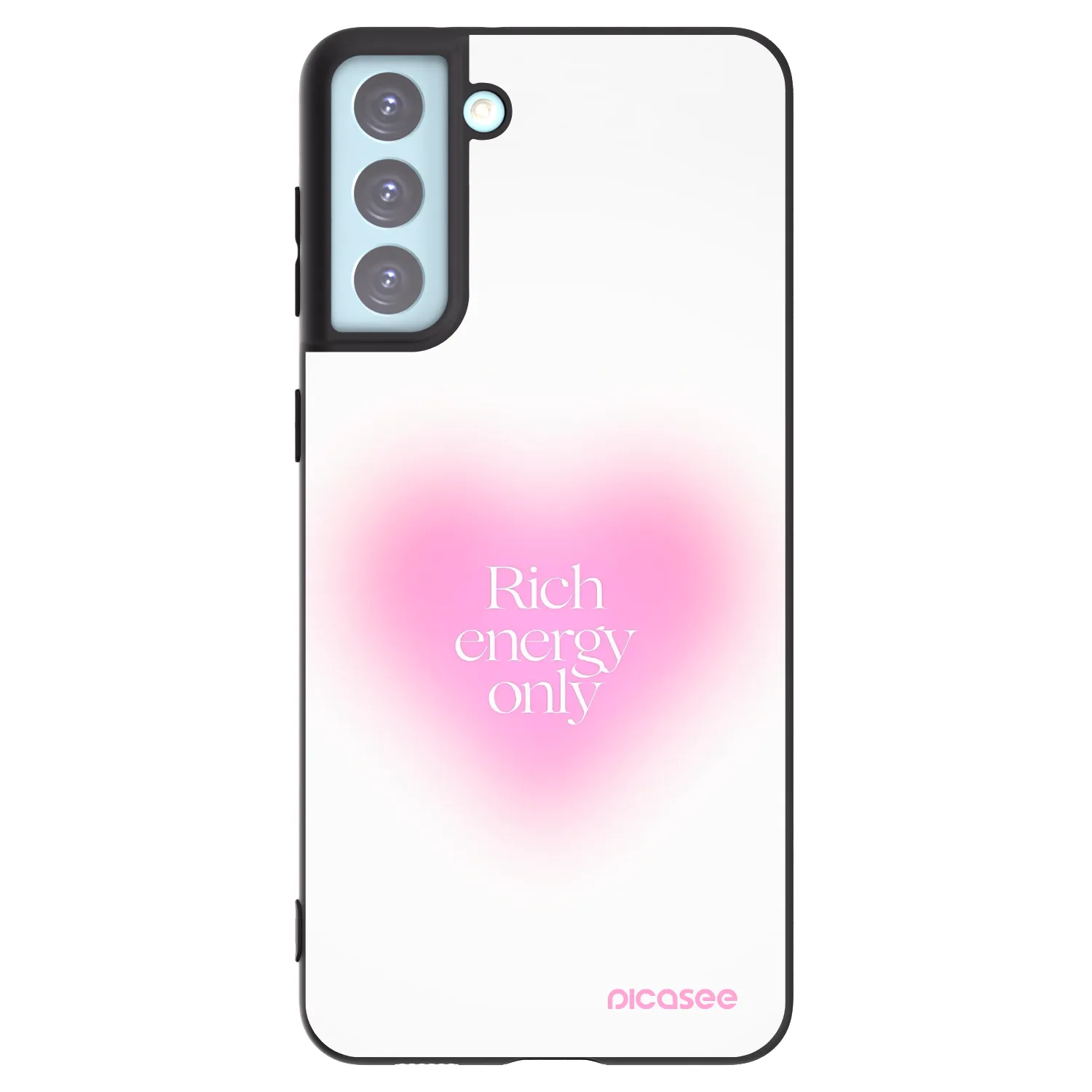 Picasee crna silikonska maskica za Samsung Galaxy S21+ 5G G996F - Rich Energy