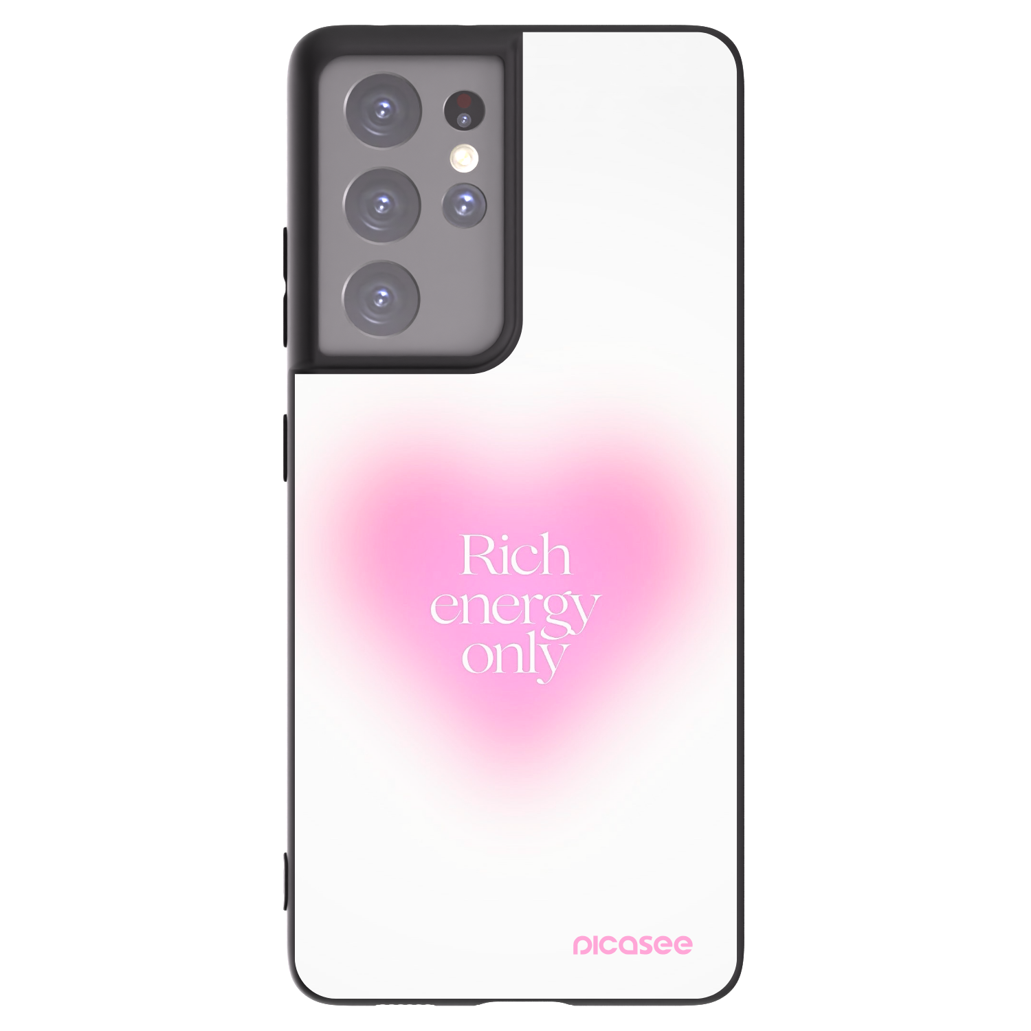 Picasee crna silikonska maskica za Samsung Galaxy S21 Ultra 5G G998B - Rich Energy