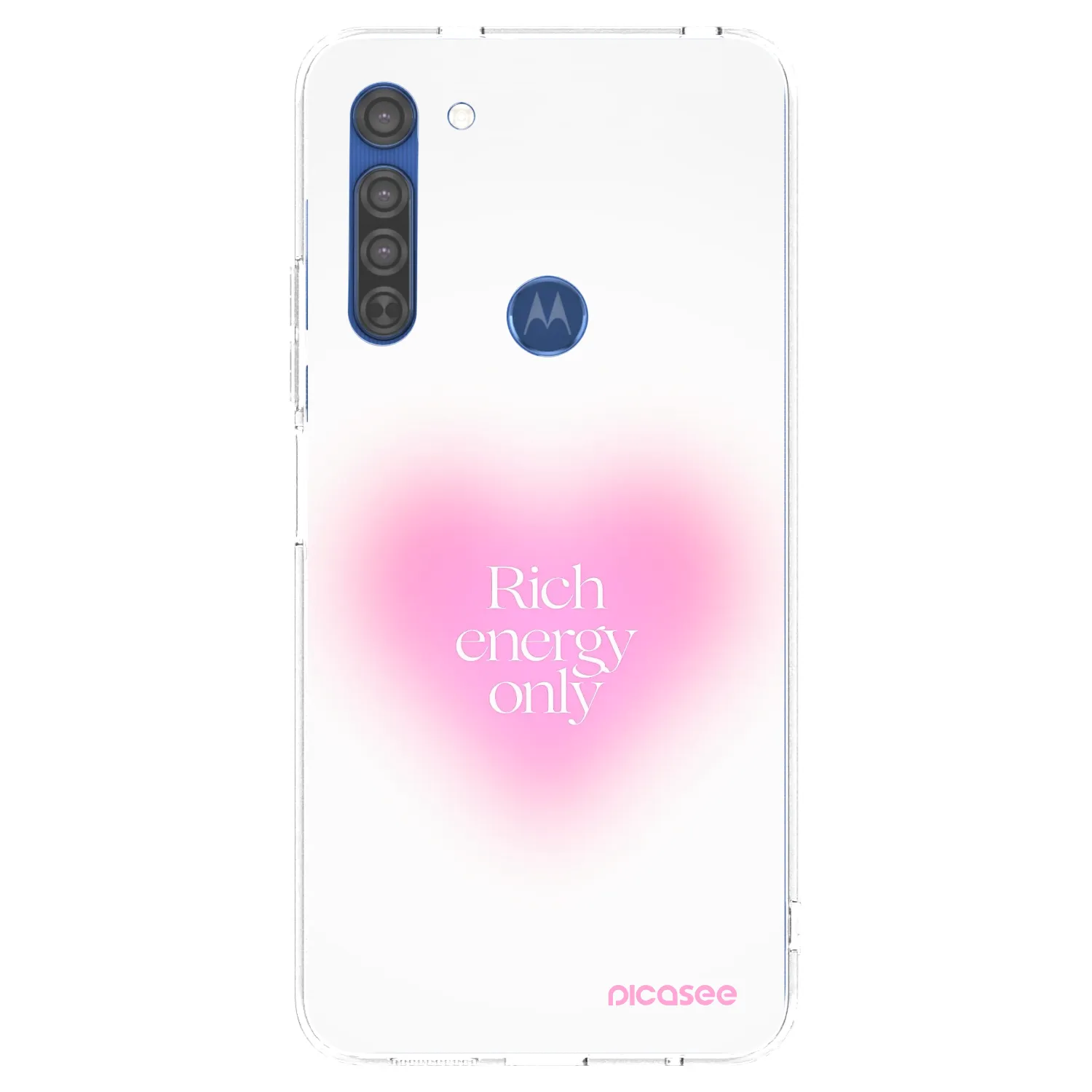 Picasee silikonska prozirna maskica za Motorola Moto G8 - Rich Energy