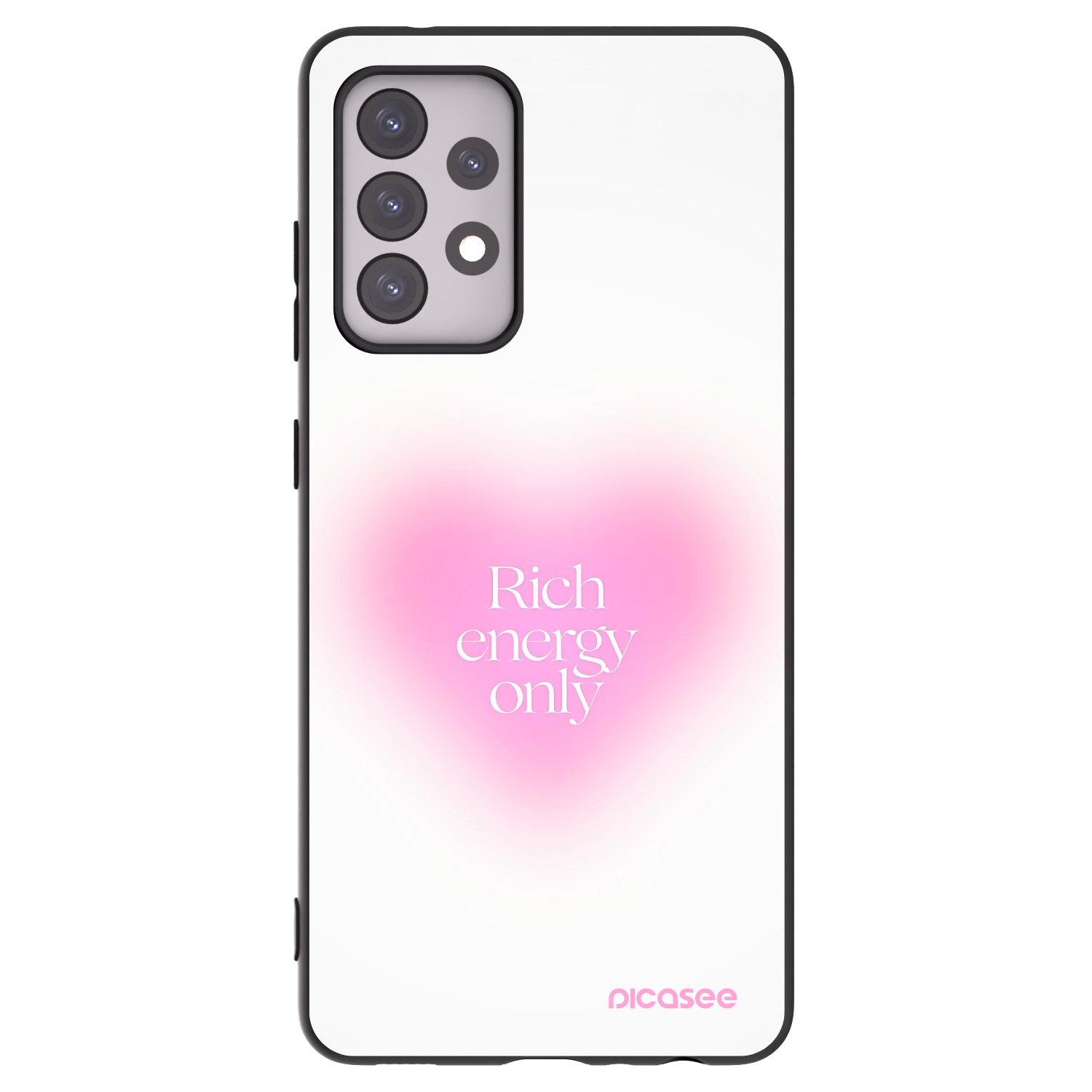 Picasee crna silikonska maskica za Samsung Galaxy A52 5G A525F - Rich Energy