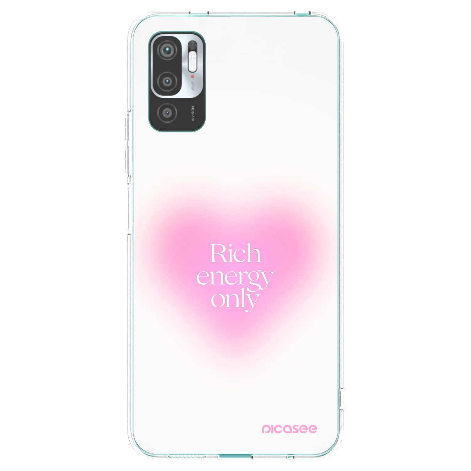 Picasee silikonska prozirna maskica za Xiaomi Redmi Note 10 5G - Rich Energy