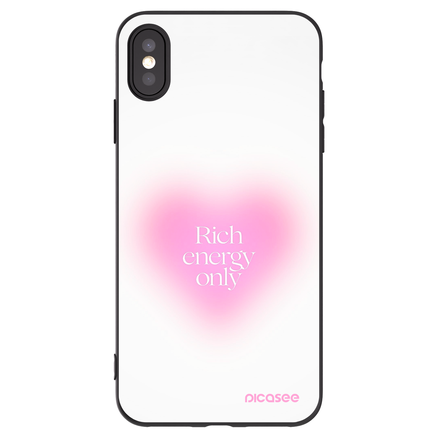 Picasee crna silikonska maskica za Apple iPhone XS Max - Rich Energy