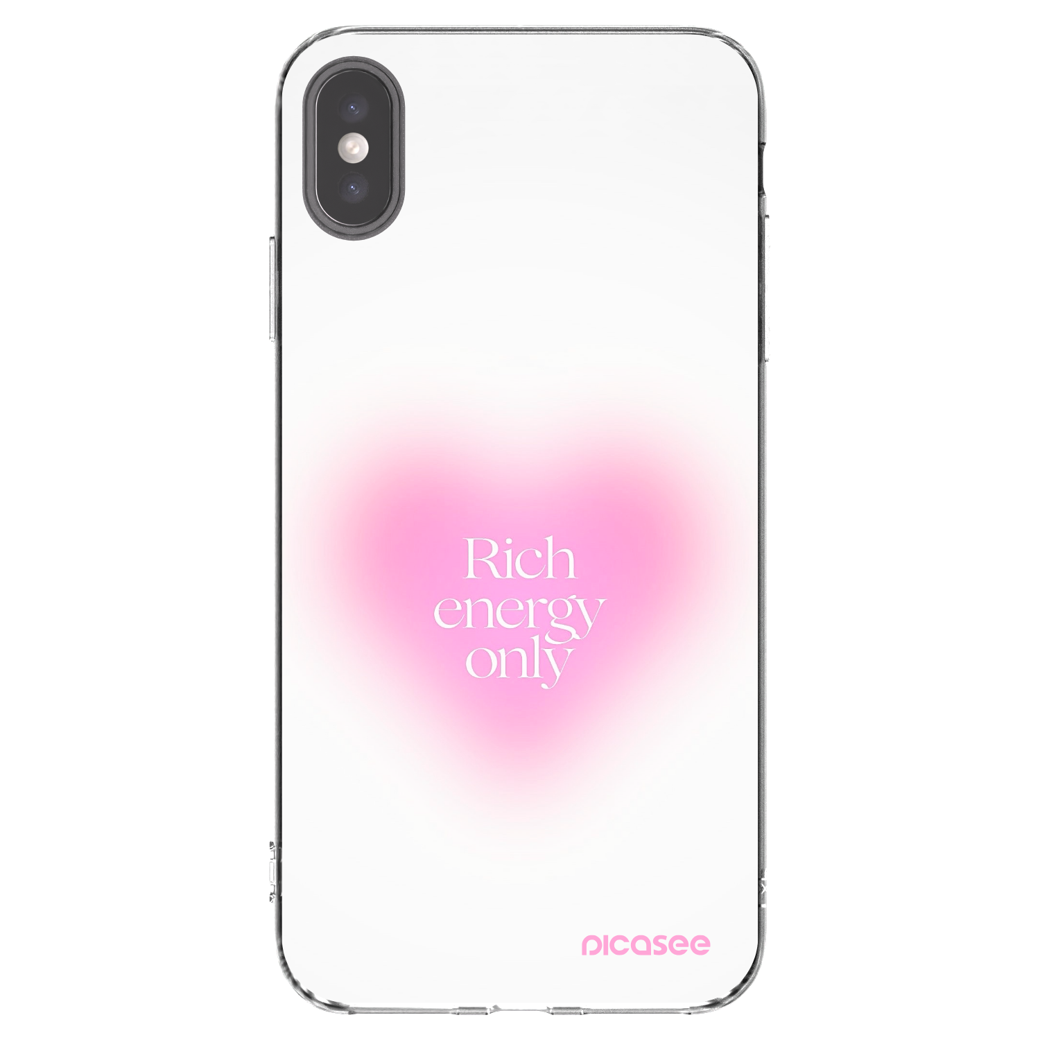 Picasee silikonska prozirna maskica za Apple iPhone XS Max - Rich Energy