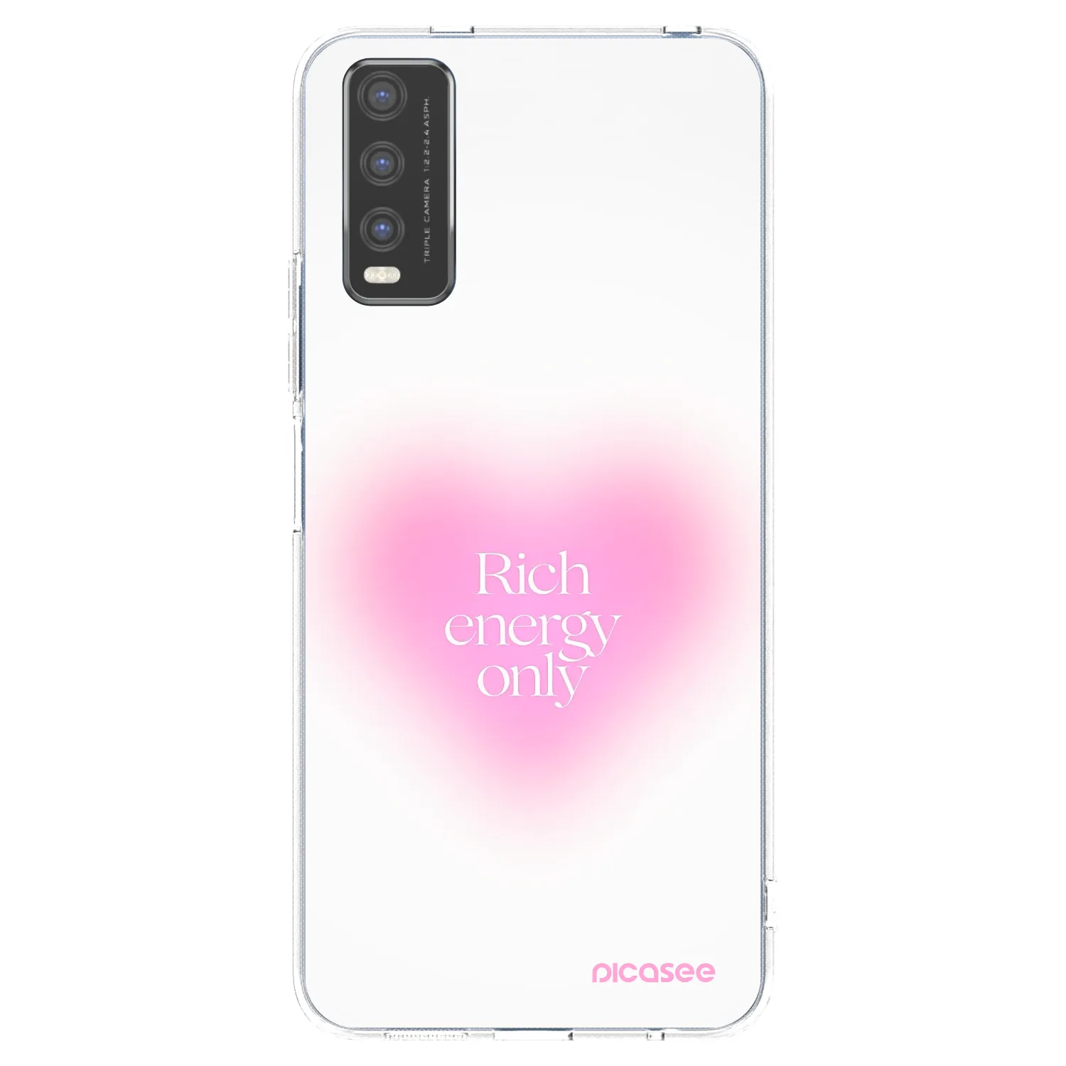 Picasee silikonska prozirna maskica za Vivo Y20s - Rich Energy
